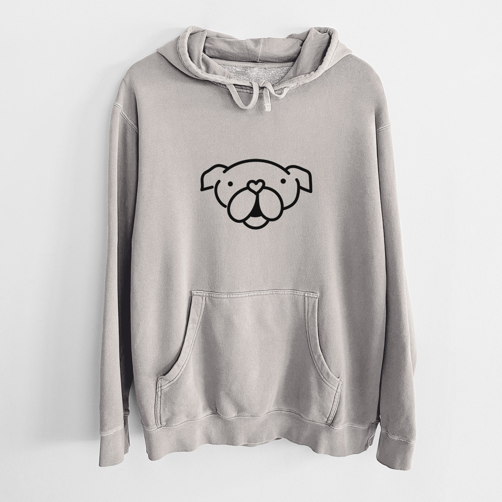 Love Always English Bulldog - Unisex Pigment Dyed Hoodie