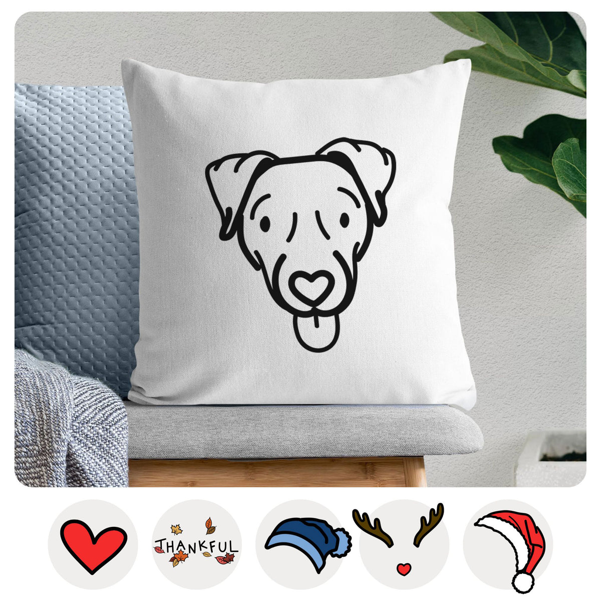 Love Always Jack Russell Terrier - Cammy -  Throw Pillow Cover