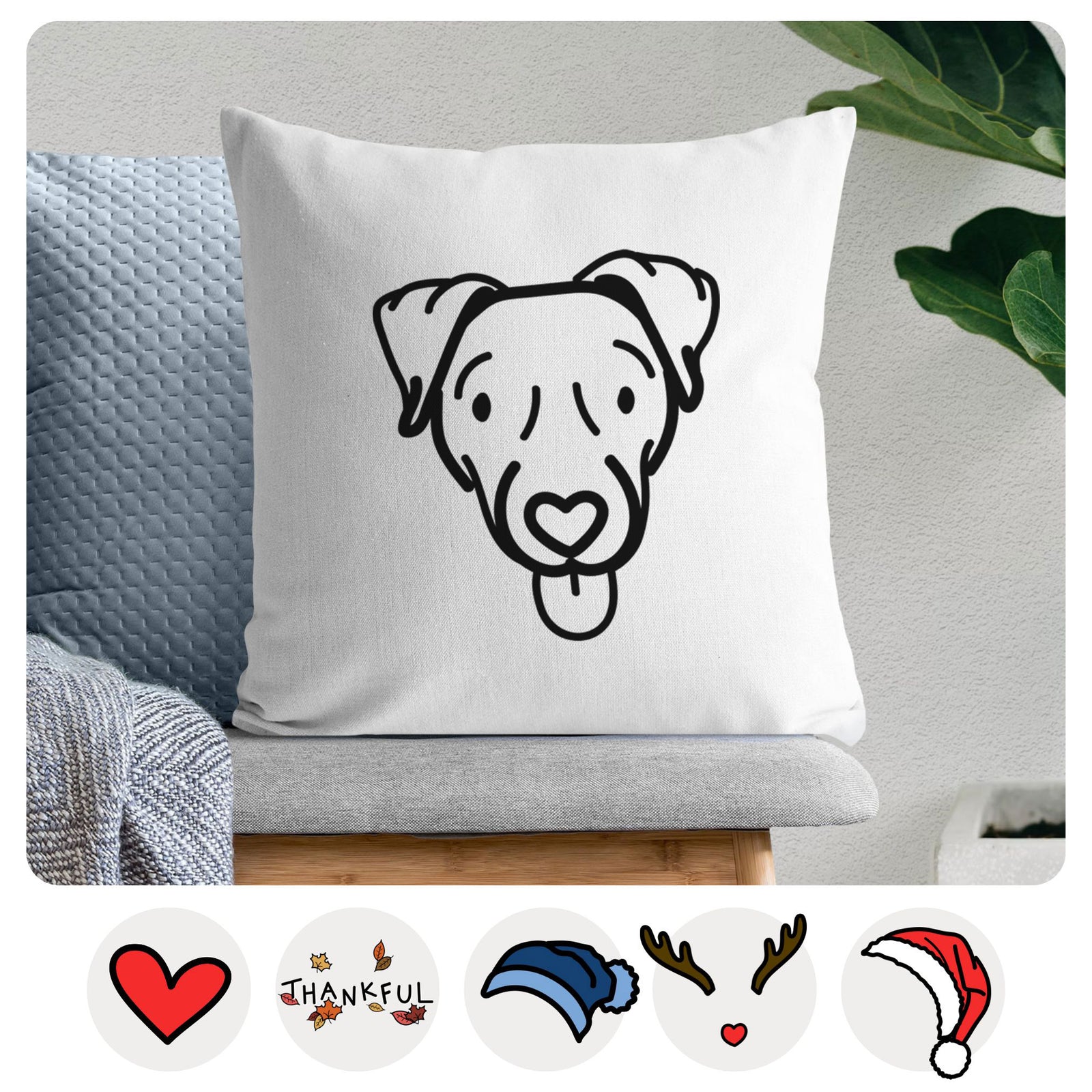 Love Always Jack Russell Terrier - Cammy -  Throw Pillow Cover
