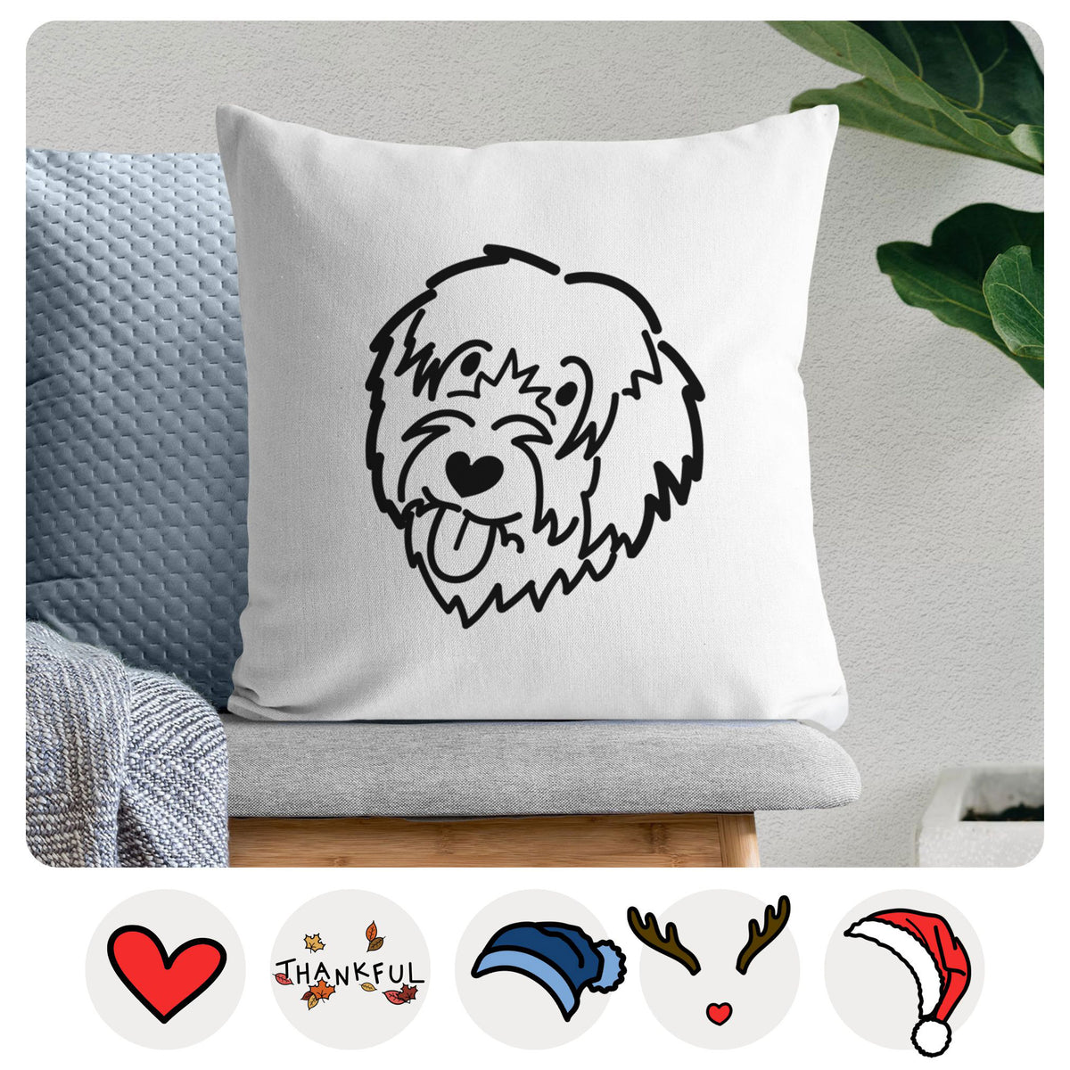 Love Always Catalan Sheepdog - Throw Pillow Cover