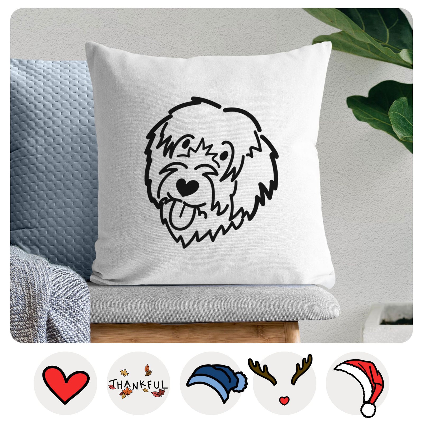Love Always Catalan Sheepdog - Throw Pillow Cover