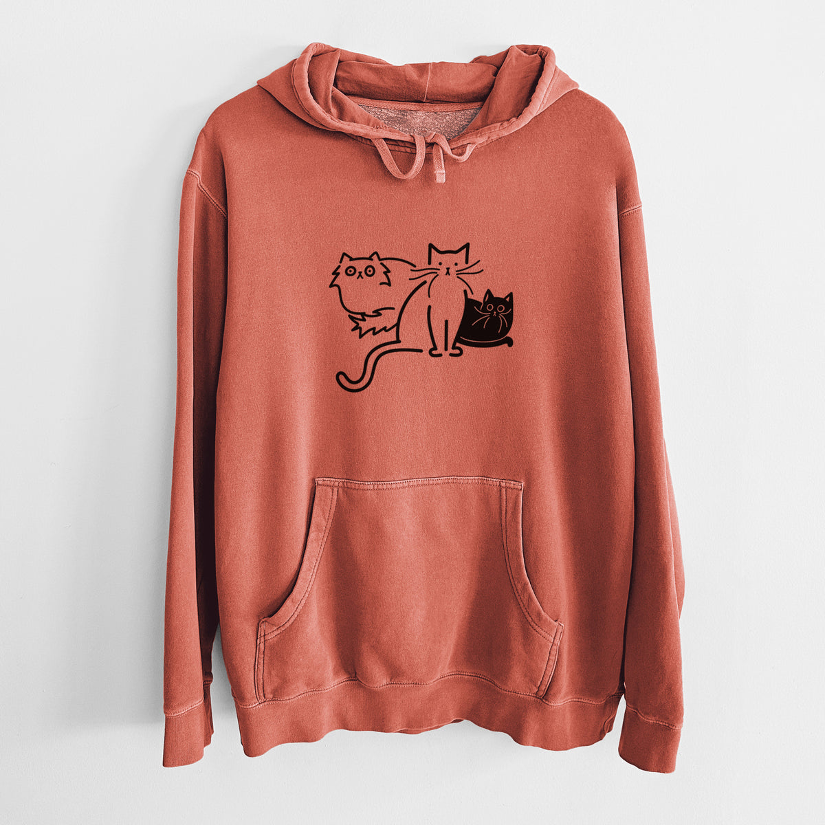 Love Always Cats - Cats - Unisex Pigment Dyed Hoodie