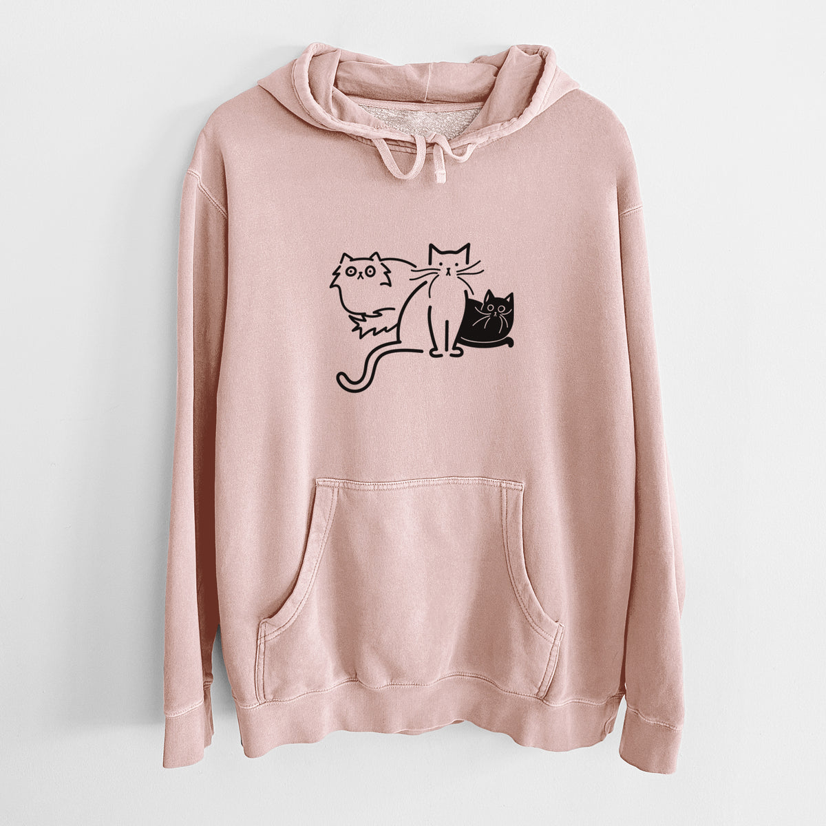 Love Always Cats - Cats - Unisex Pigment Dyed Hoodie