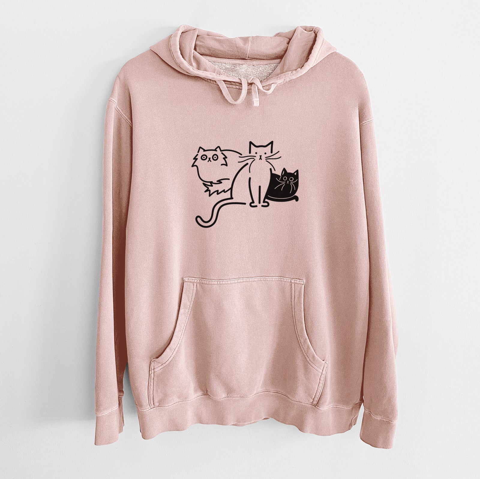 Love Always Cats - Cats - Unisex Pigment Dyed Hoodie