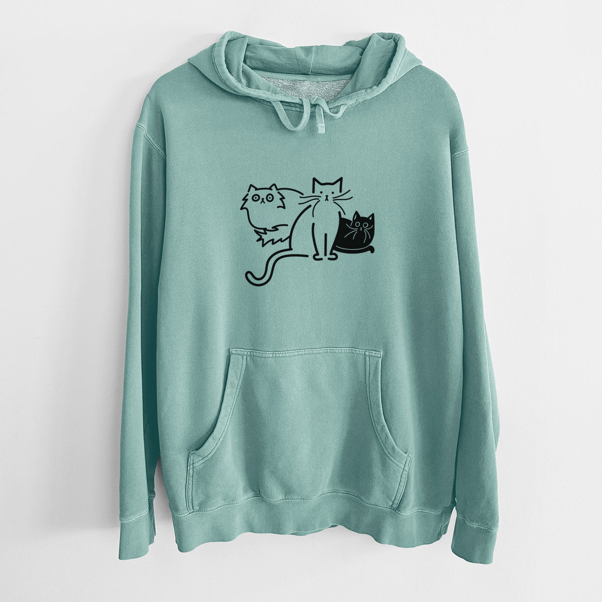 Love Always Cats - Cats - Unisex Pigment Dyed Hoodie