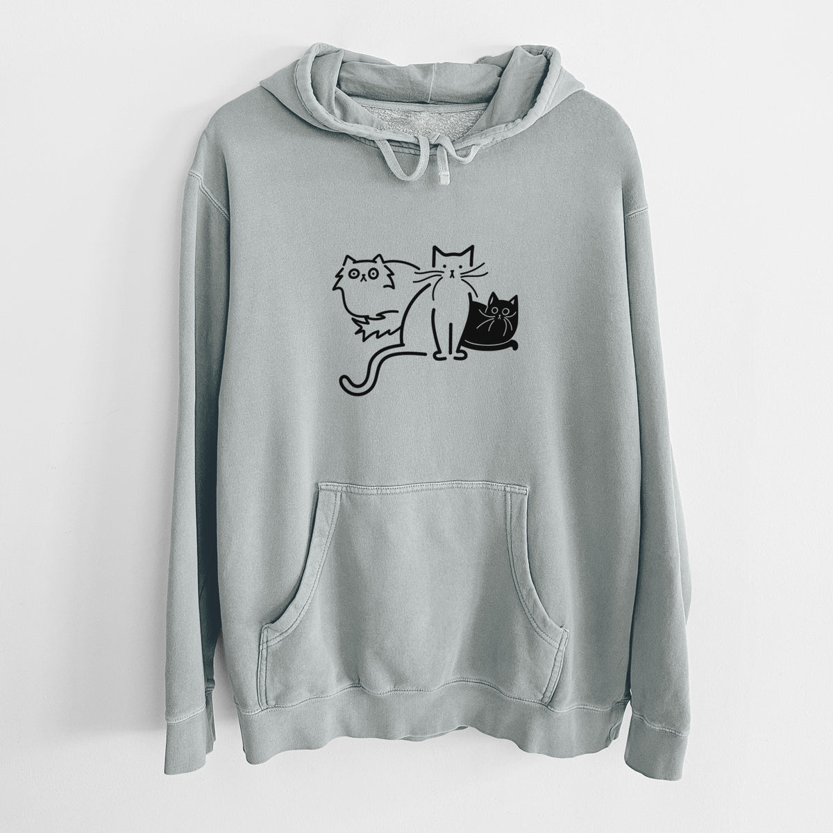 Love Always Cats - Cats - Unisex Pigment Dyed Hoodie