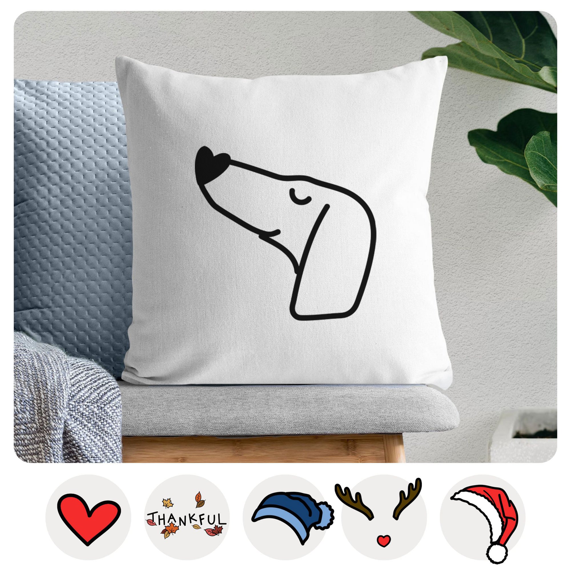 Love Always Dachshund - Throw Pillow Cover
