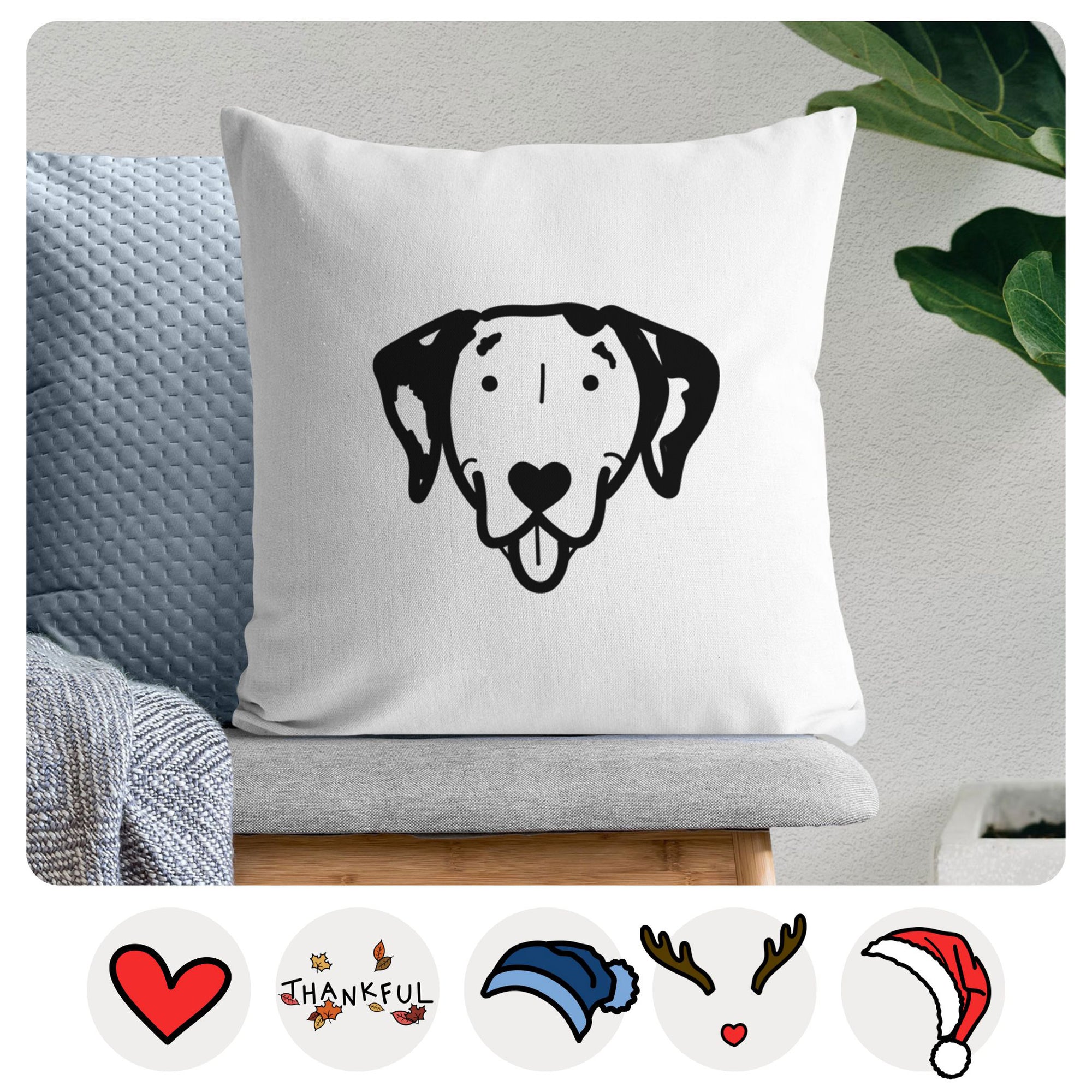 Love Always Dalmatian - Throw Pillow Cover
