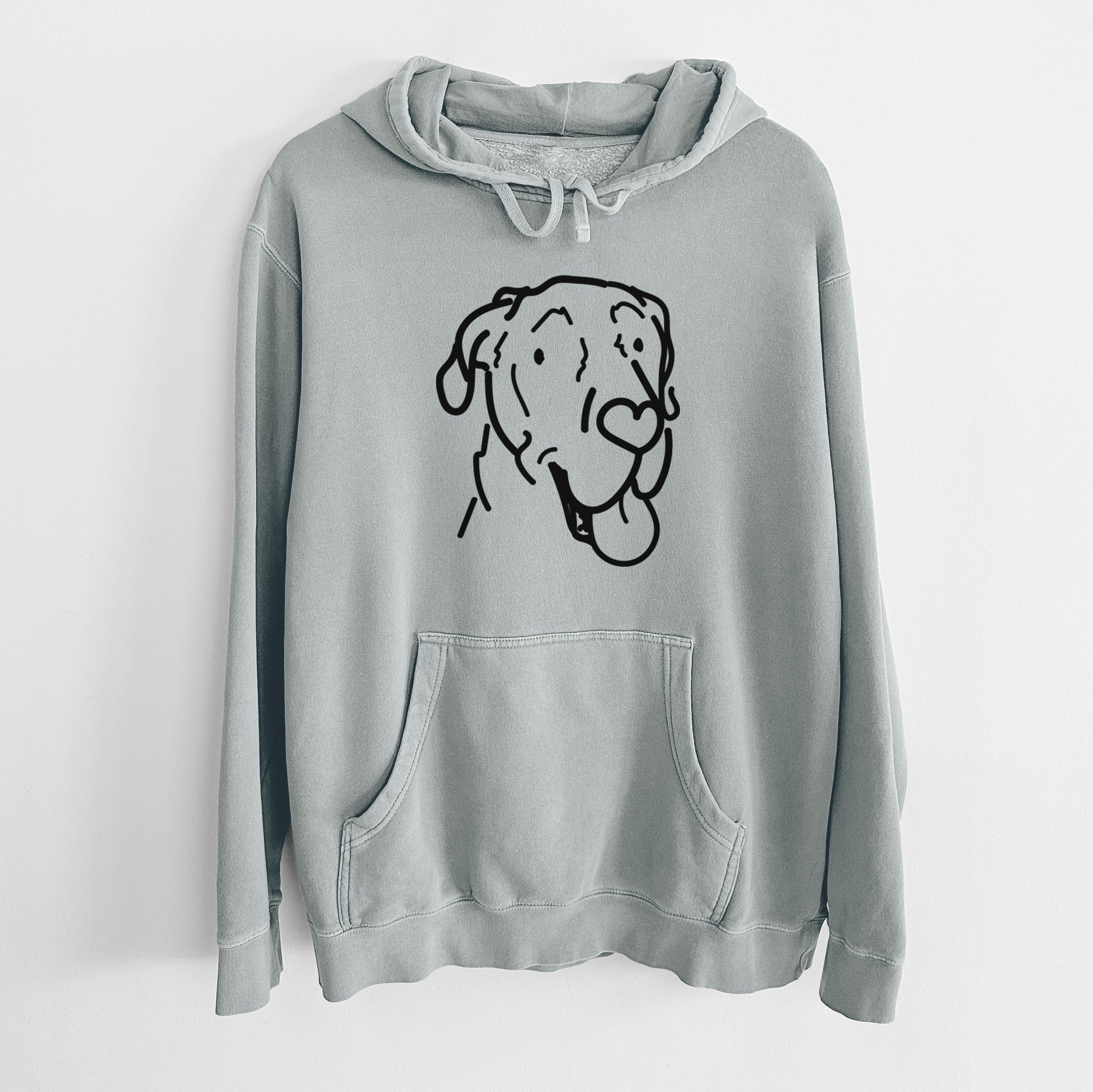 Love Always Great Dane - Duncan - Unisex Pigment Dyed Hoodie