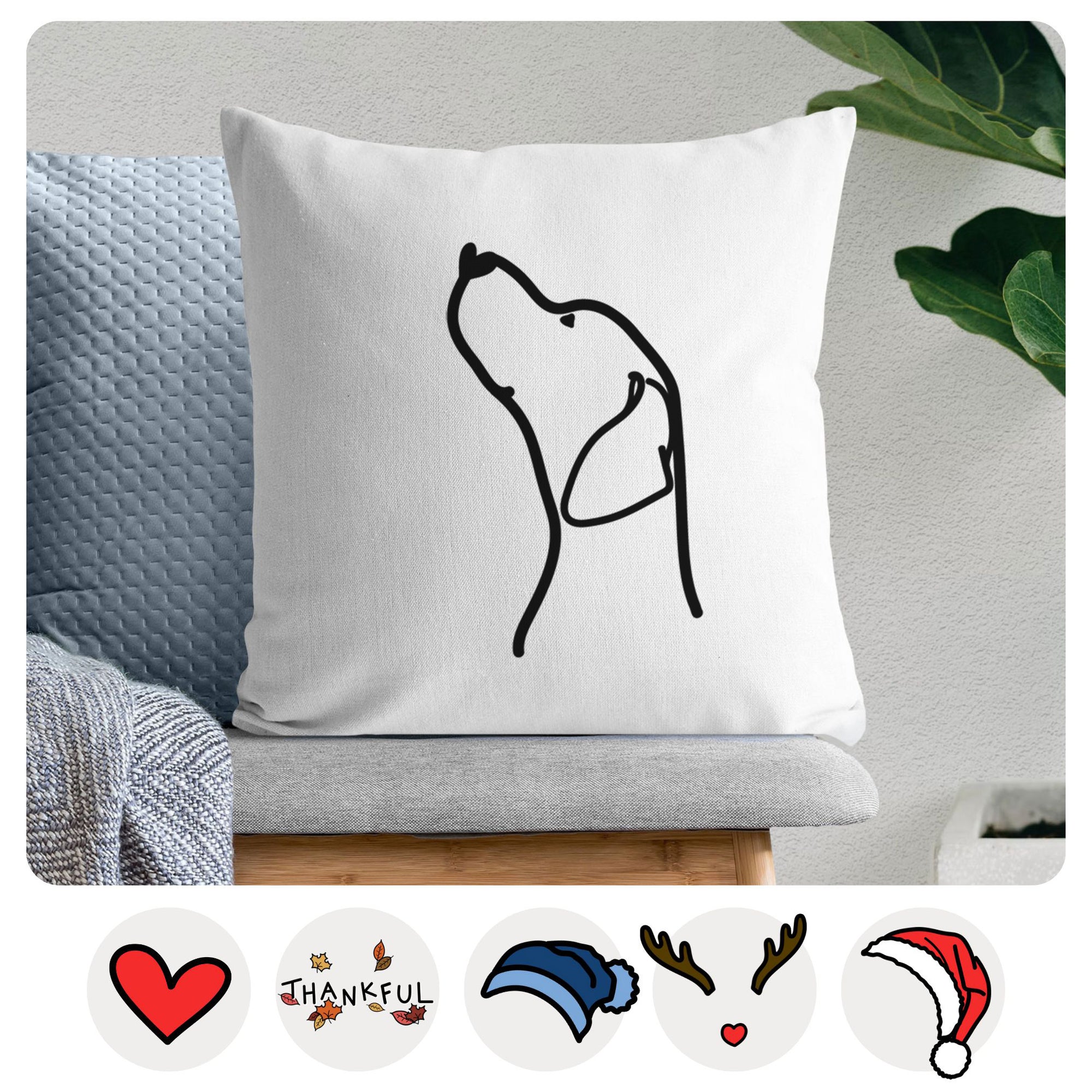 Love Always English Pointer Profile - Throw Pillow Cover