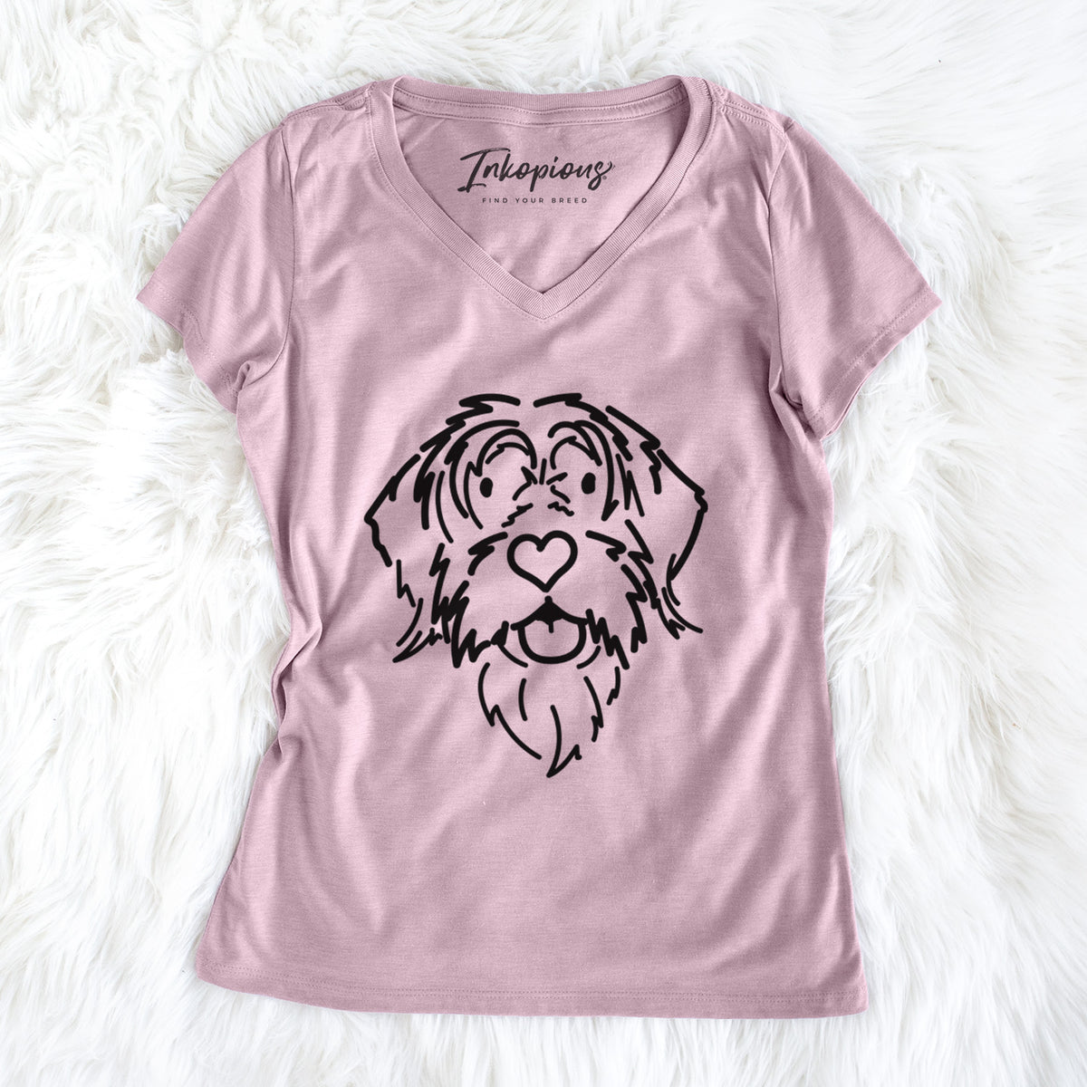 Love Always Wirehaird Pointing Griffon - Gary - Women's Perfect V-neck Shirt