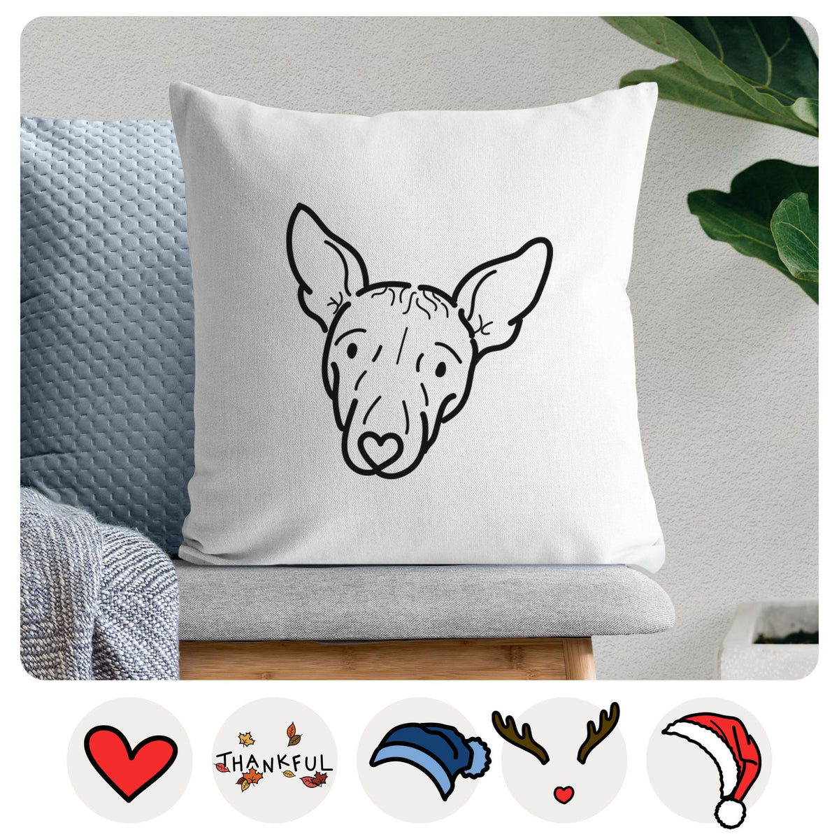 Love Always American Hairless Terrier - Georgia -  Throw Pillow Cover