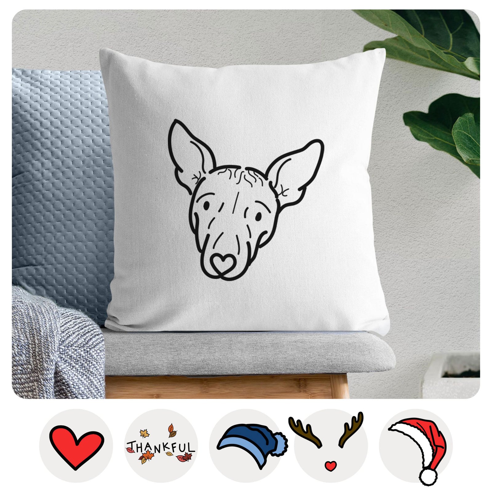 Love Always American Hairless Terrier - Georgia -  Throw Pillow Cover