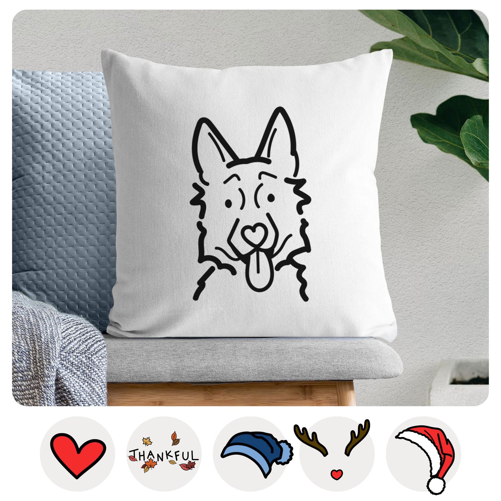 Love Always German Shepherd - Throw Pillow Cover