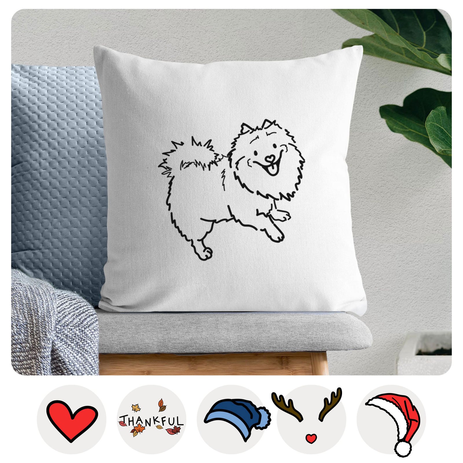 Love Always Pomeranian Mix - Goldie -  Throw Pillow Cover