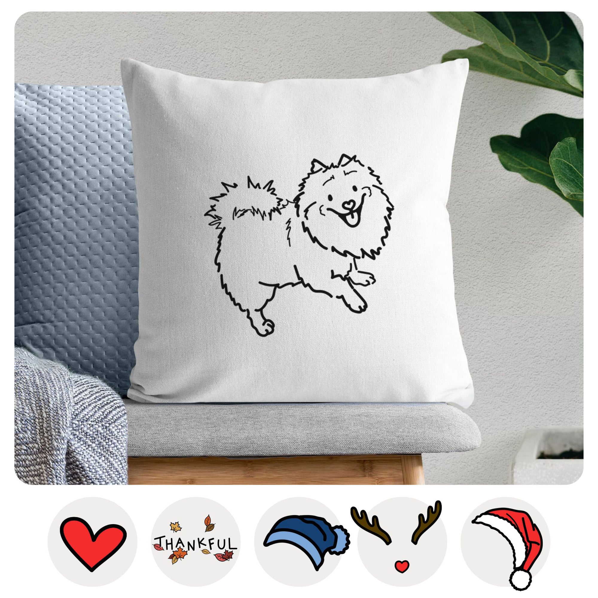 Love Always Pomeranian Mix - Goldie -  Throw Pillow Cover