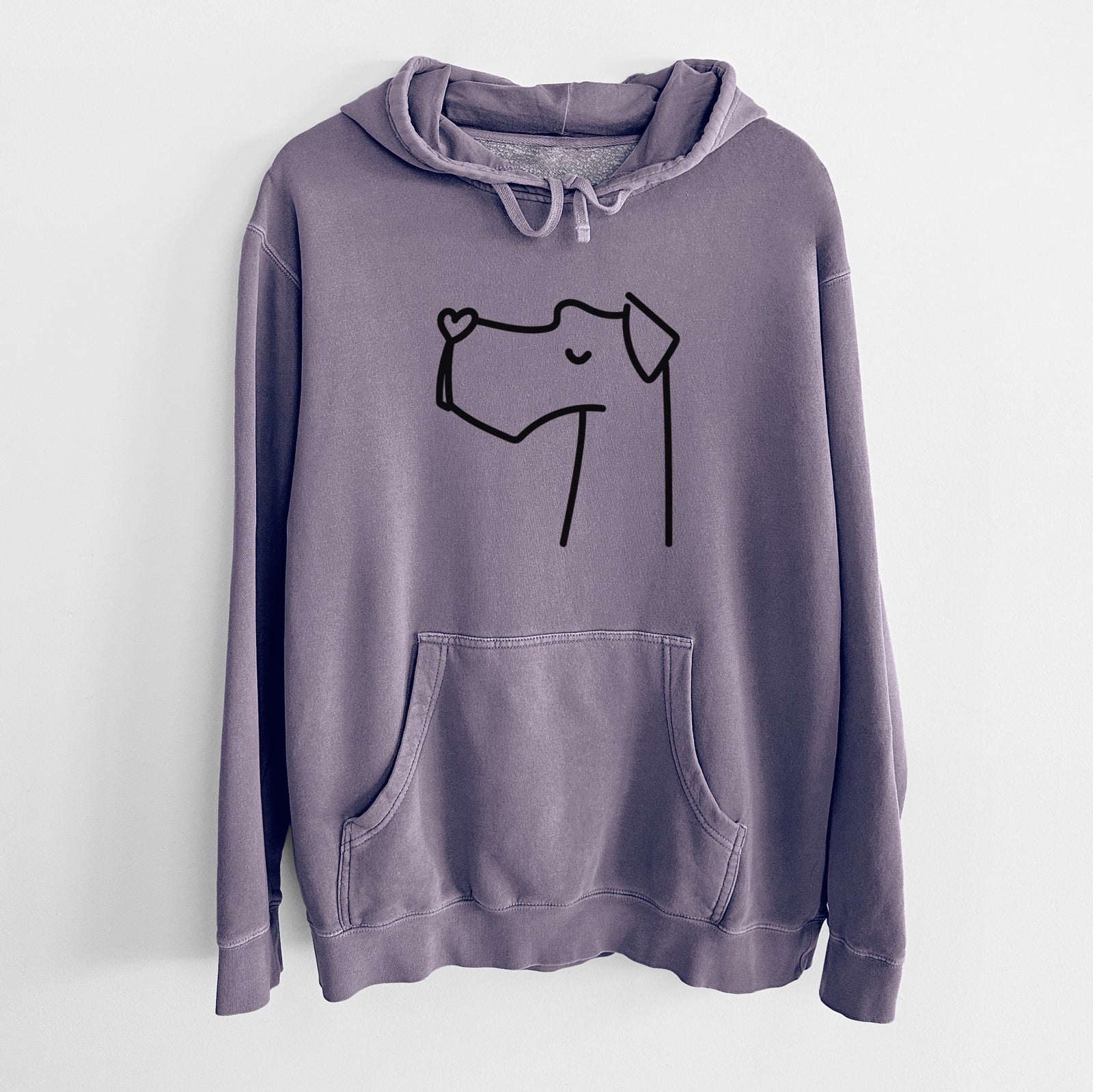 Love Always Great Dane - Unisex Pigment Dyed Hoodie