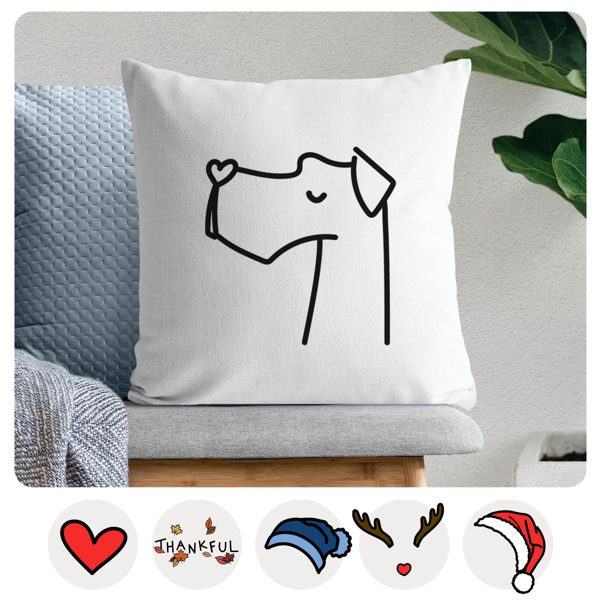 Love Always Great Dane - Throw Pillow Cover