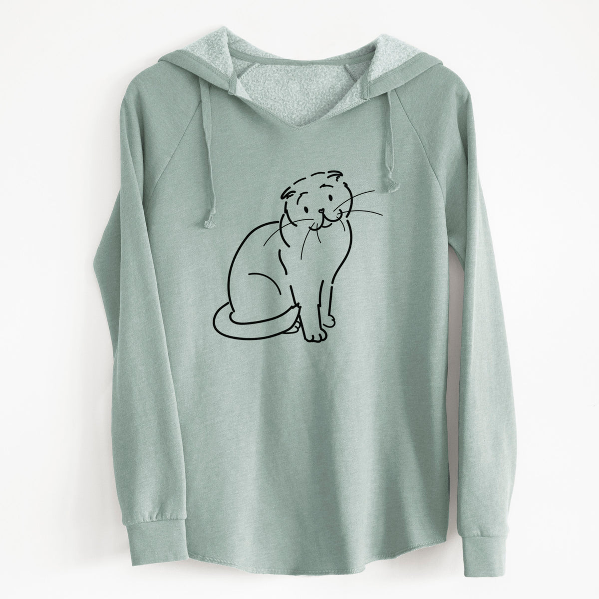 Love Always Scottish Fold Cat - Hank - Cali Wave Hooded Sweatshirt