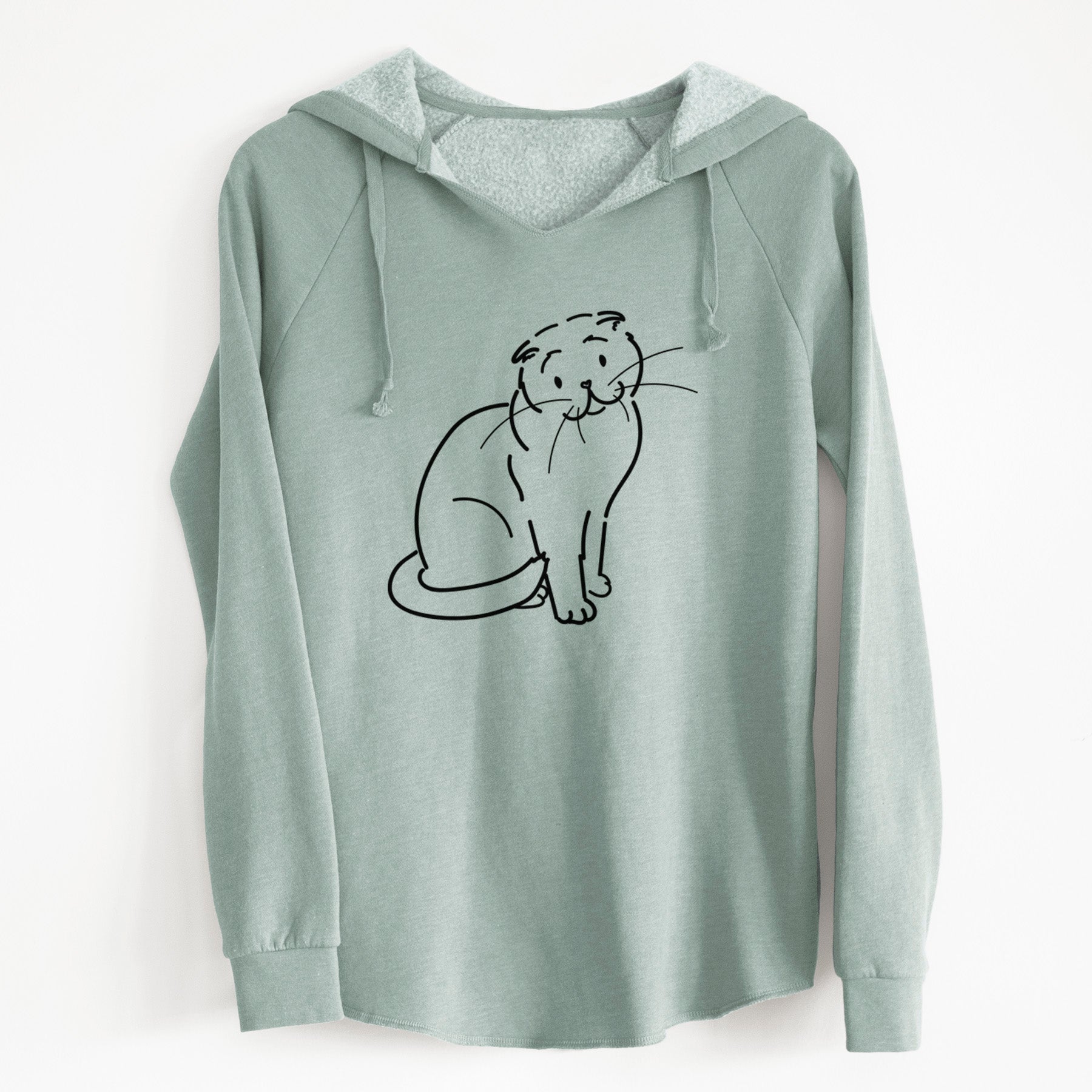 Love Always Scottish Fold Cat - Hank - Cali Wave Hooded Sweatshirt