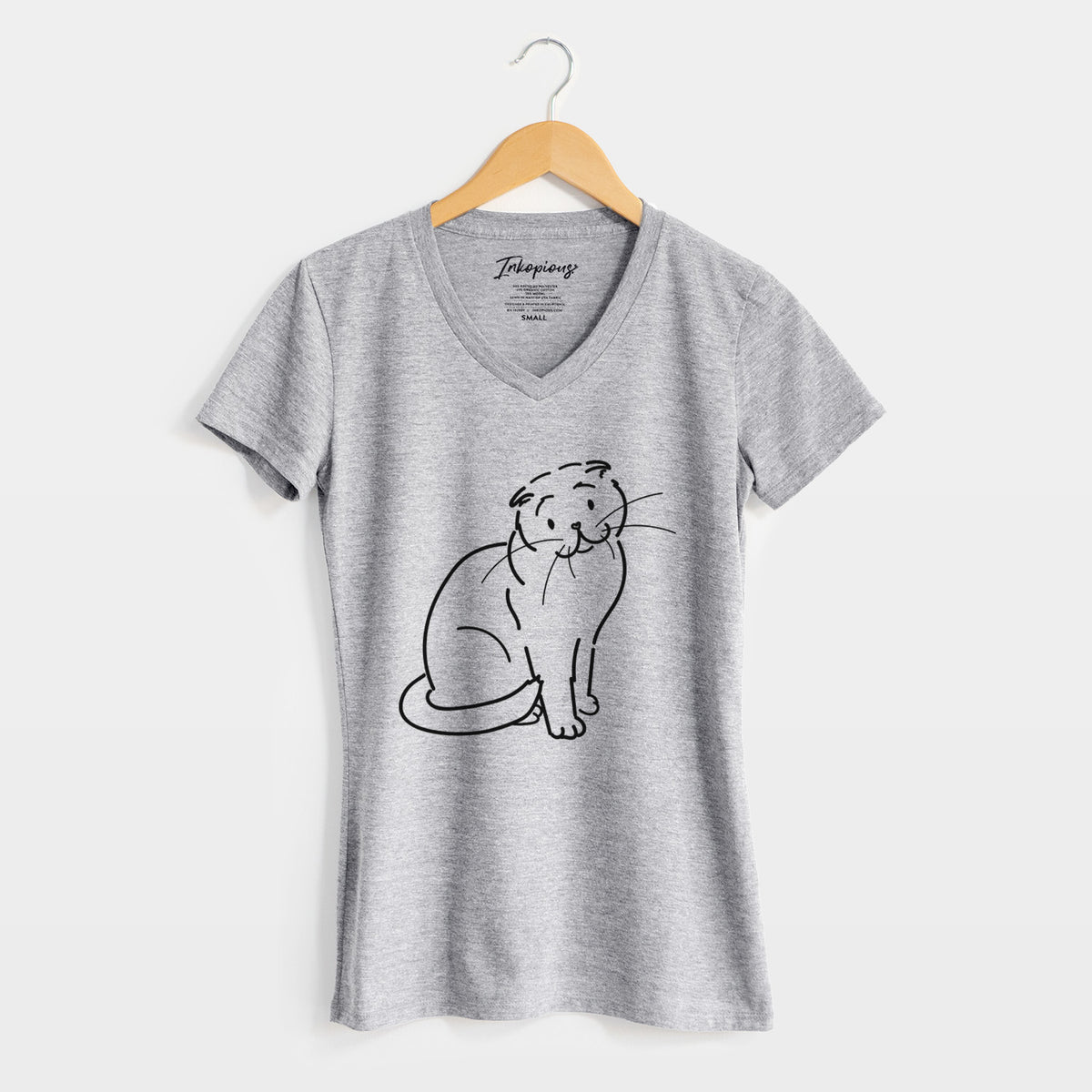 Love Always Scottish Fold Cat - Hank - Women's Perfect V-neck Shirt
