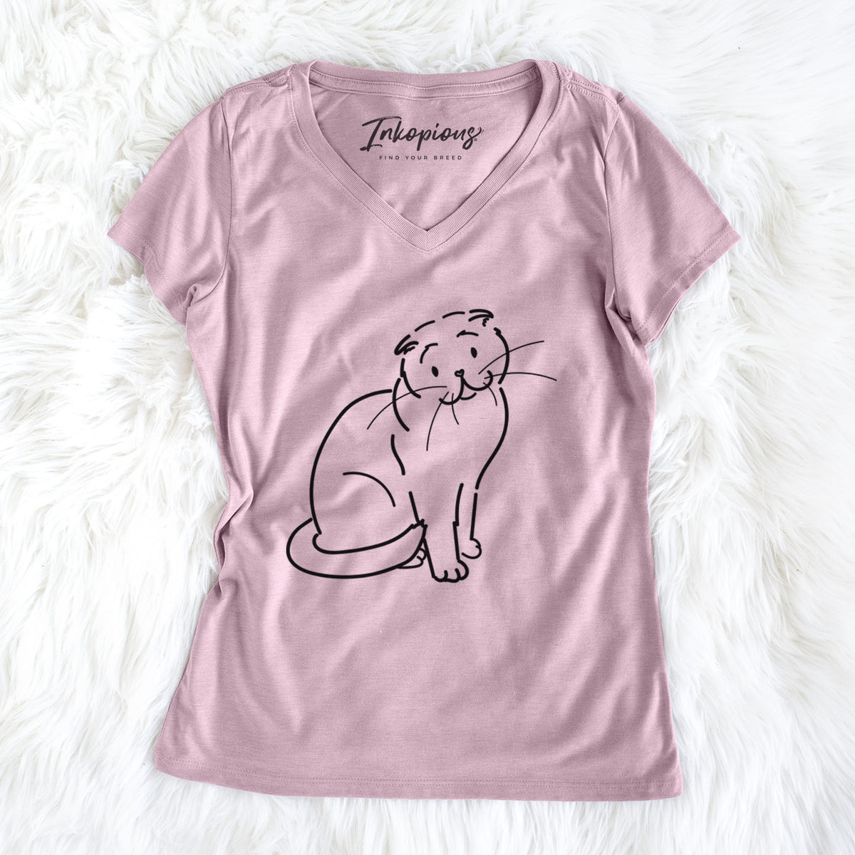 Love Always Scottish Fold Cat - Hank - Women's Perfect V-neck Shirt