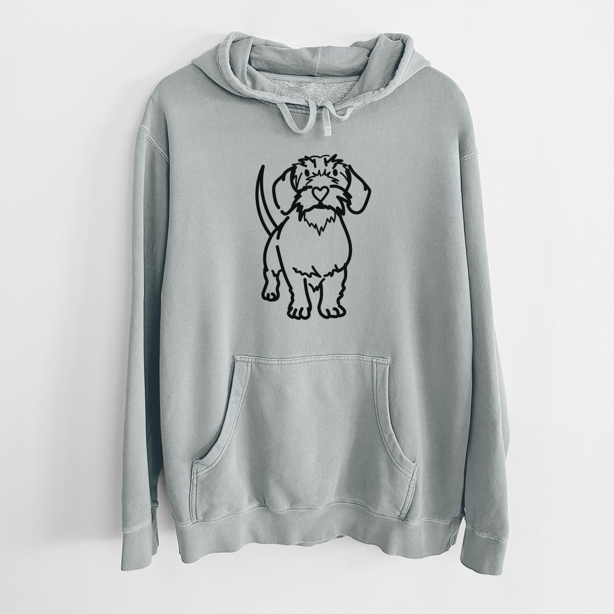 Love Always Wire Dachshund - Henry - Unisex Pigment Dyed Hoodie