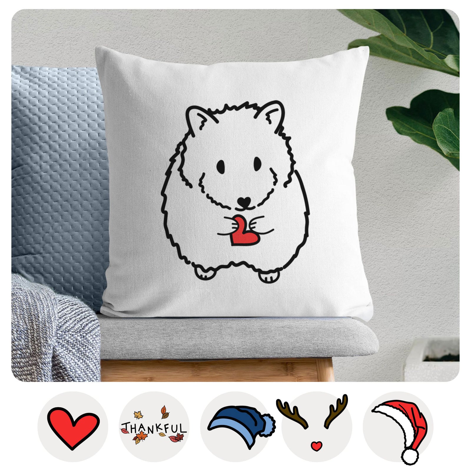 Love Always Hamster - Hilga -  Throw Pillow Cover