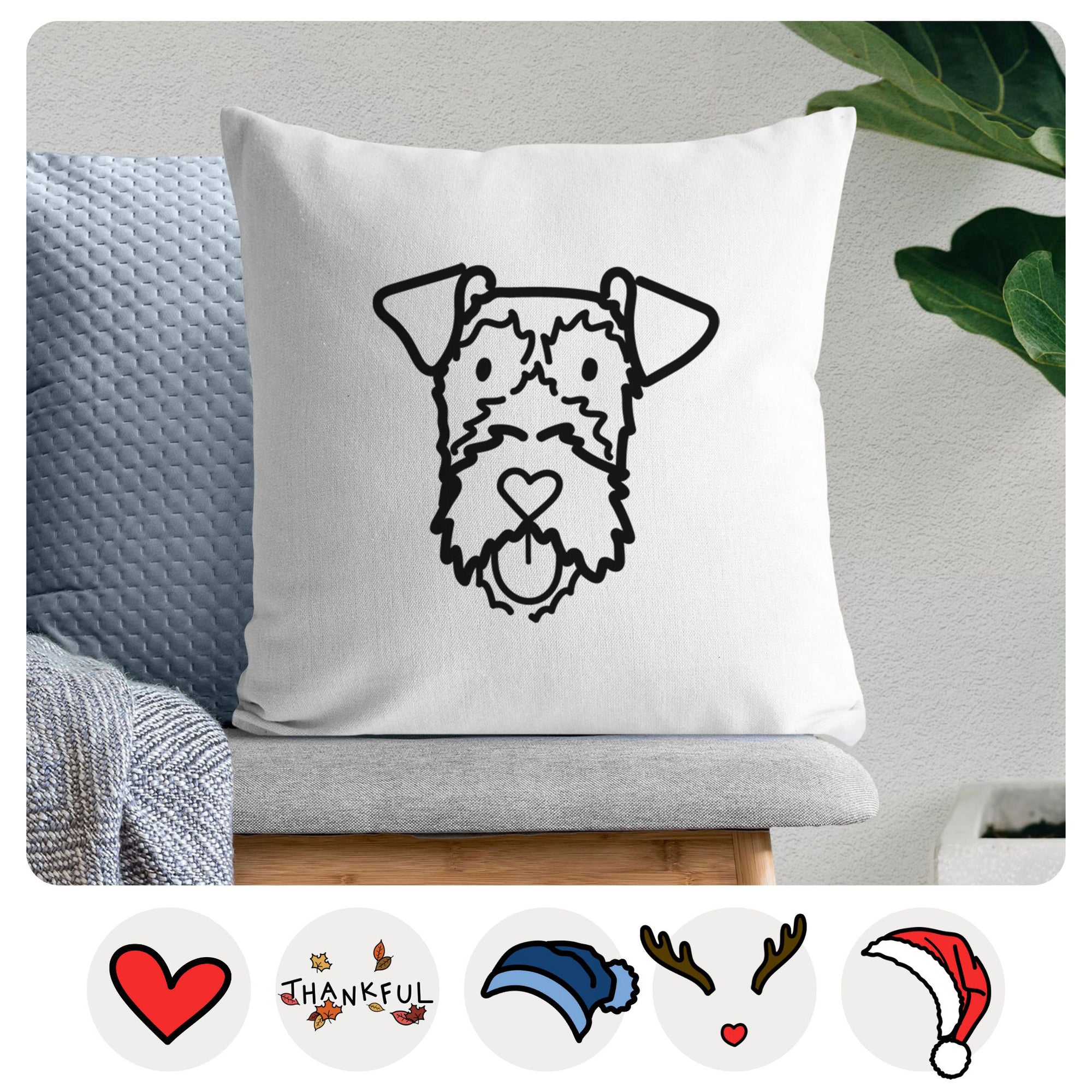 Love Always Irish Terrier - Throw Pillow Cover
