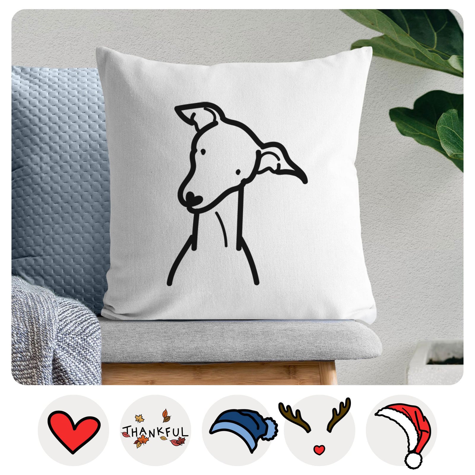 Love Always Italian Greyhound - Throw Pillow Cover