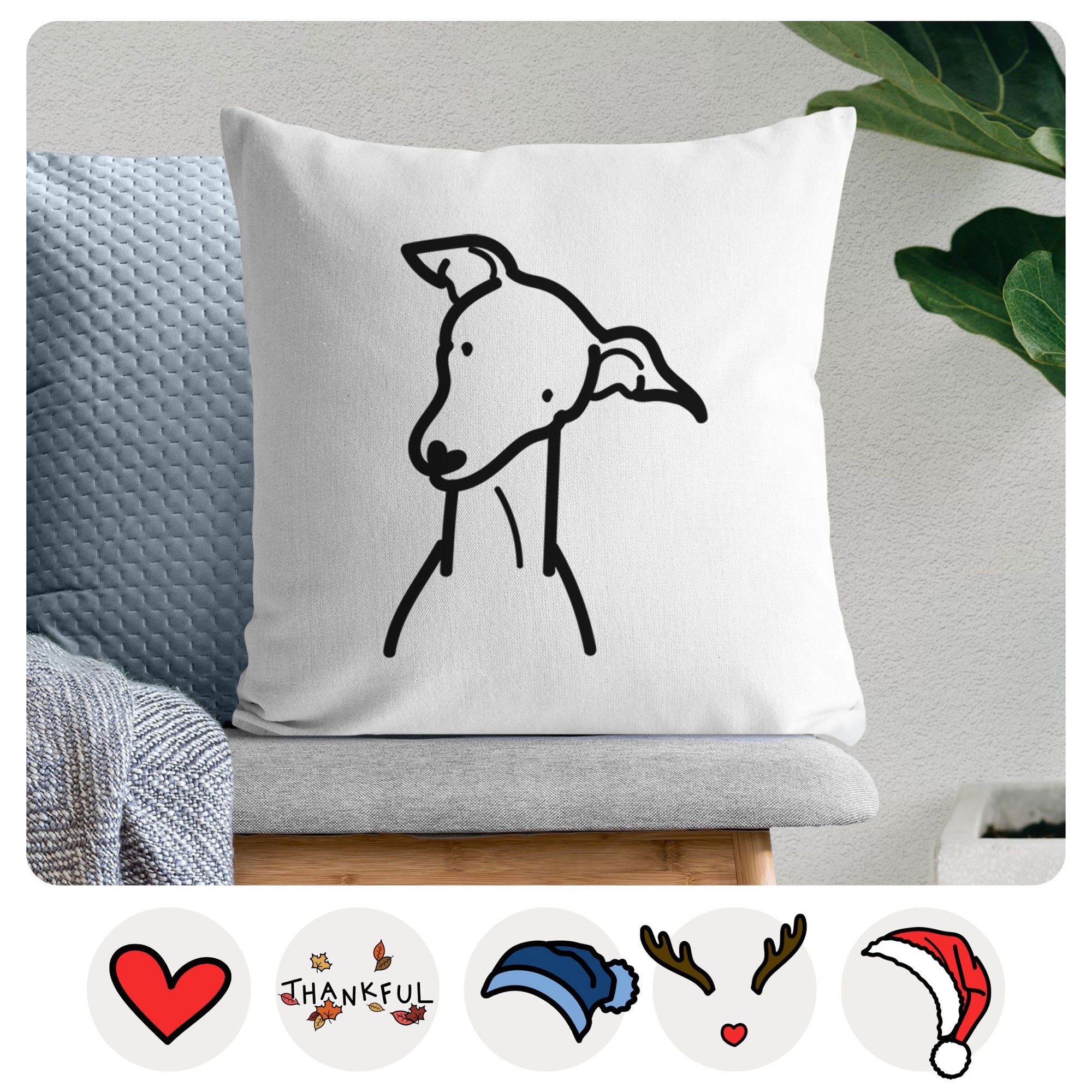 Love Always Italian Greyhound - Throw Pillow Cover