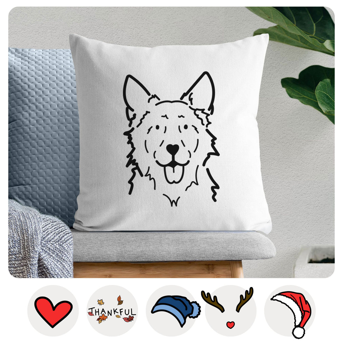Love Always Mudi - Jack -  Throw Pillow Cover