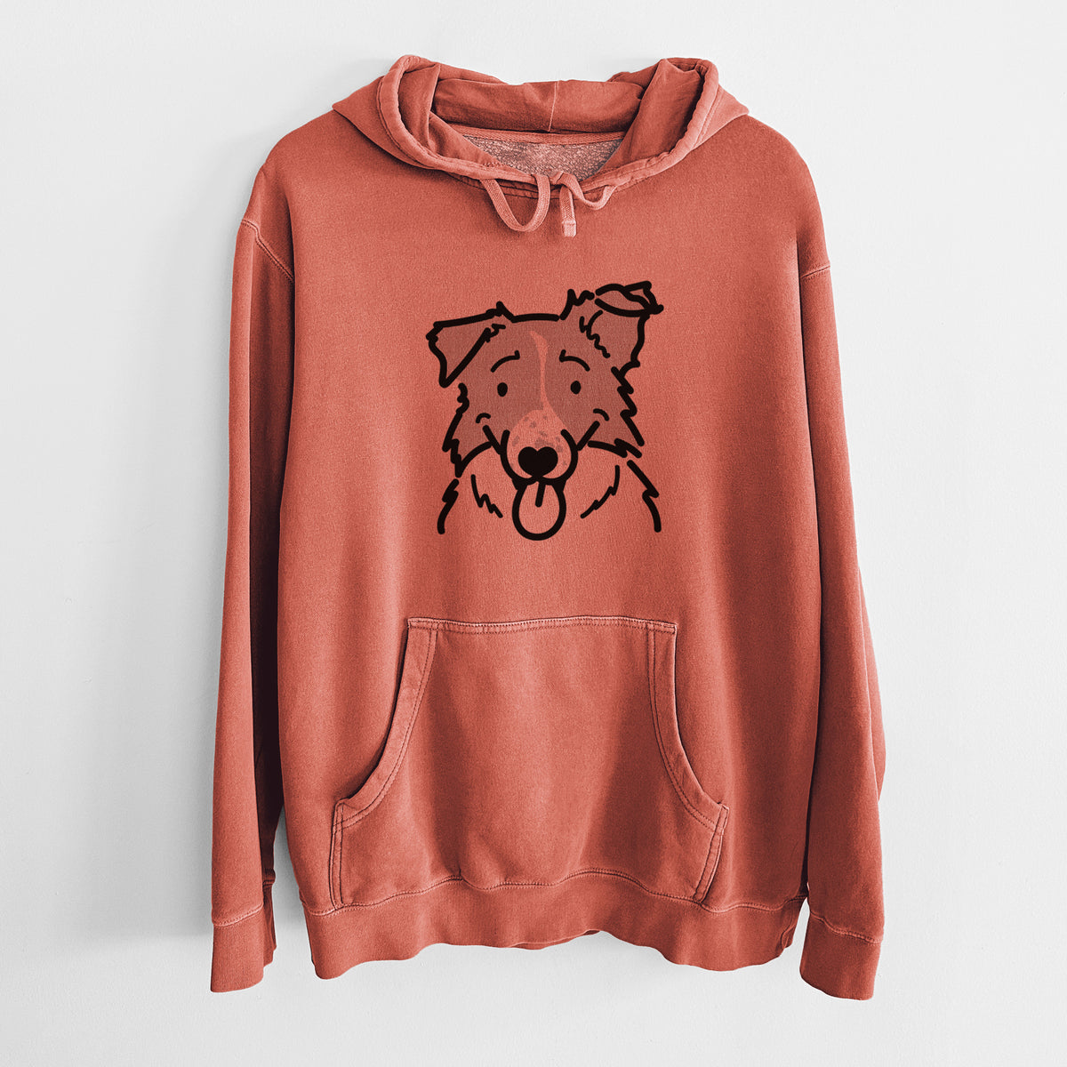 Love Always Border Collie - Jam - Unisex Pigment Dyed Hoodie