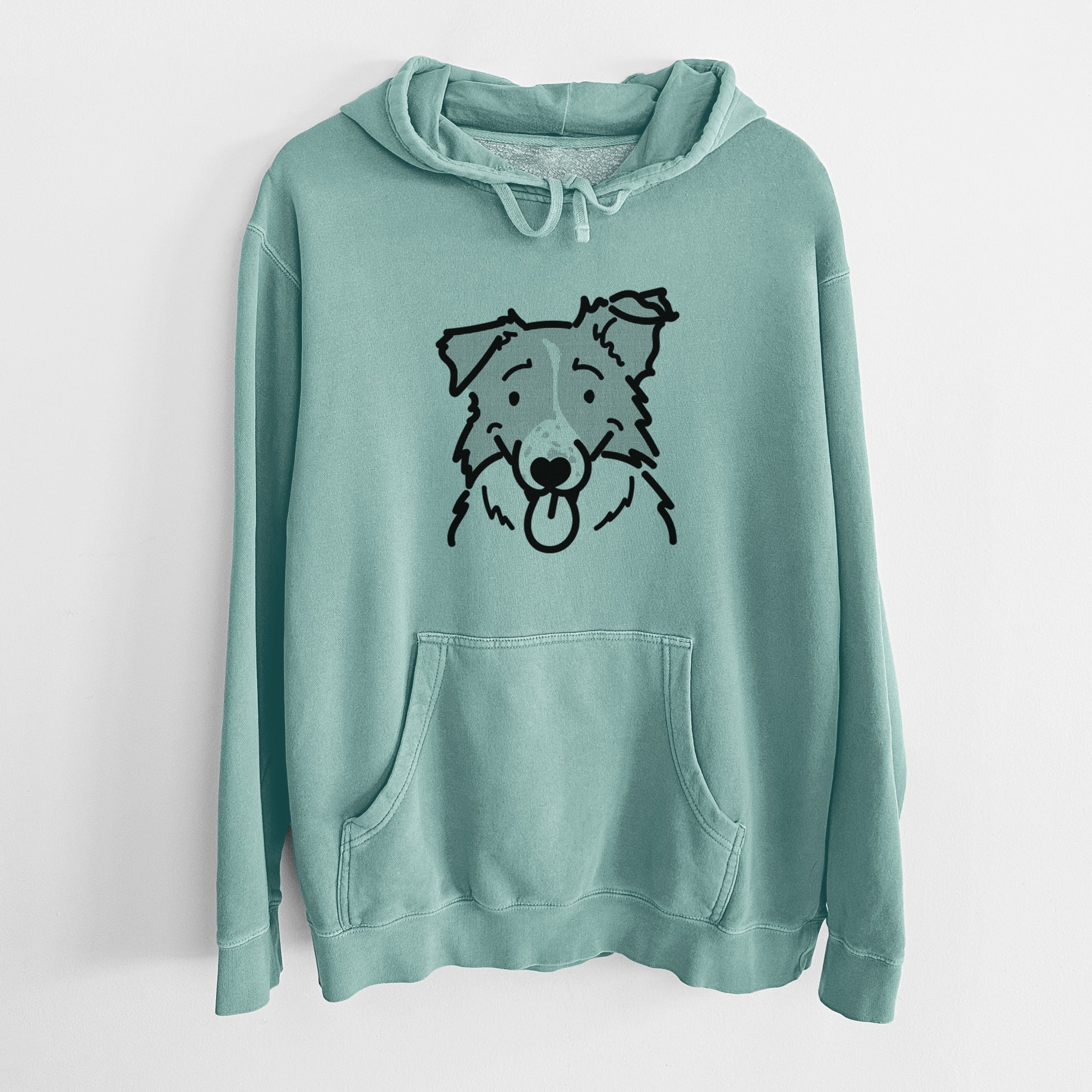 Love Always Border Collie - Jam - Unisex Pigment Dyed Hoodie