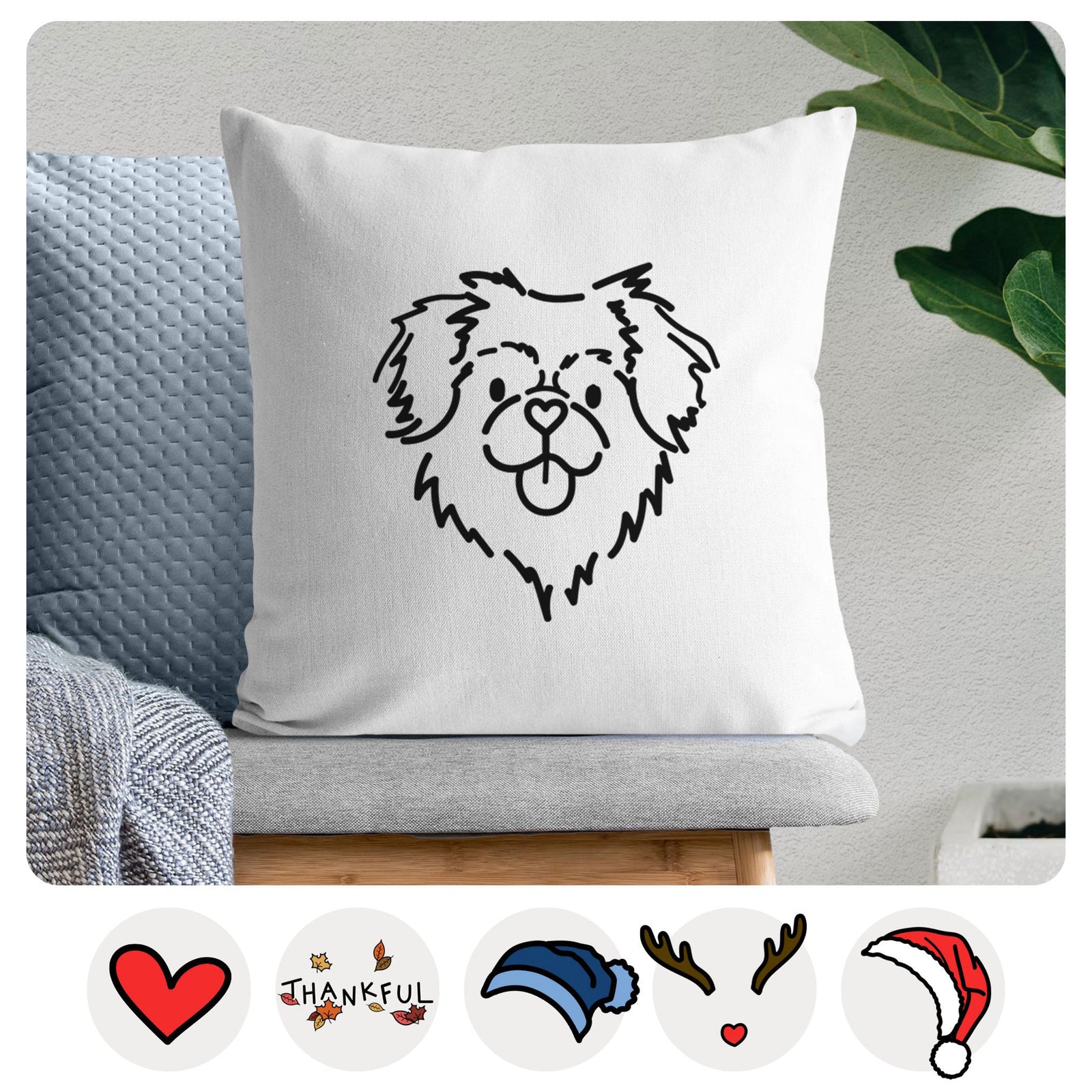 Love Always Tibetan Spaniel - Jiji -  Throw Pillow Cover