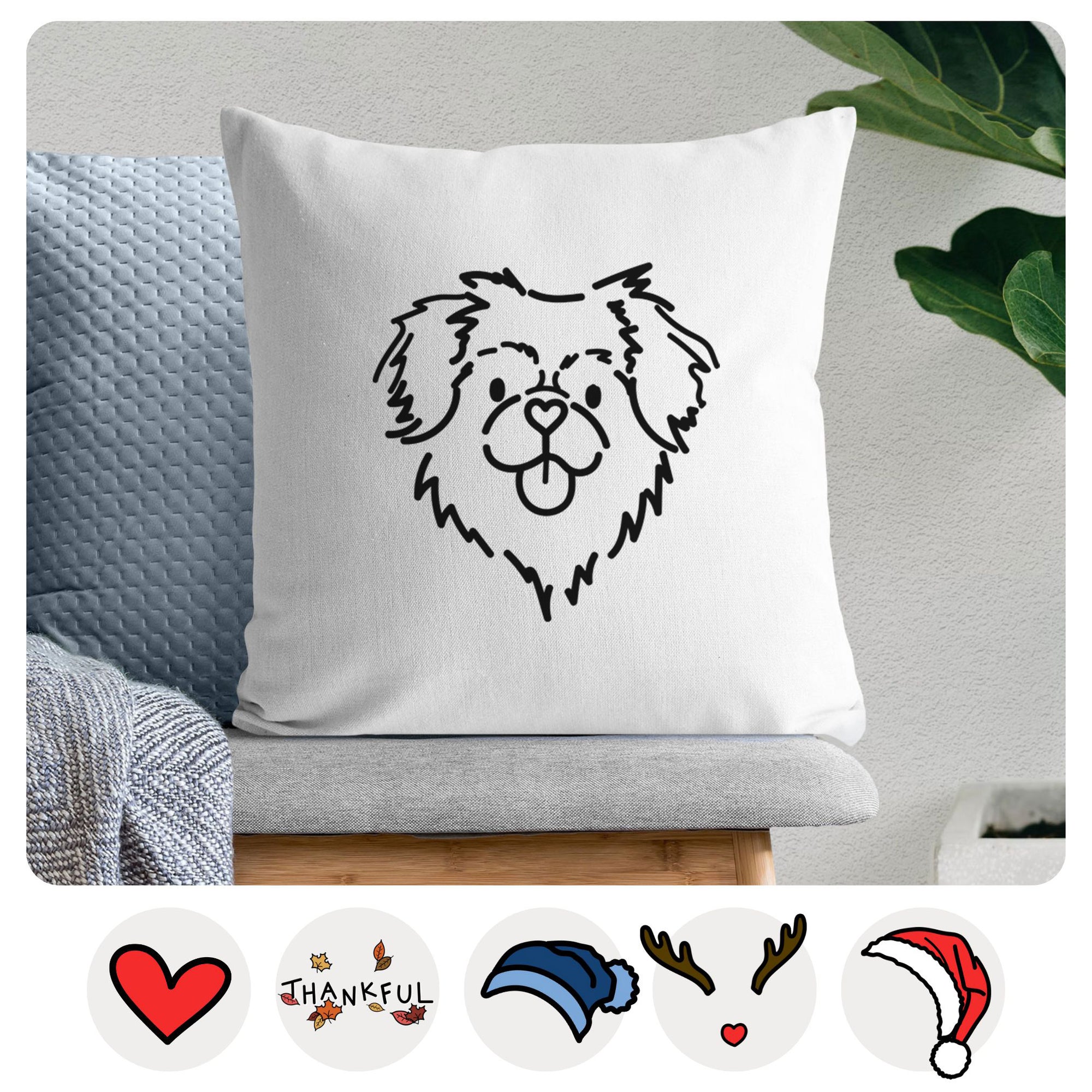 Love Always Tibetan Spaniel - Jiji -  Throw Pillow Cover