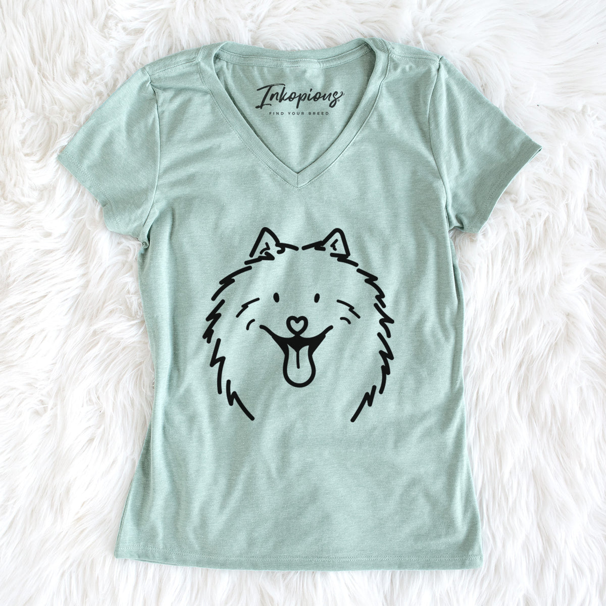 Love Always Samoyed - Johnny - Women's Perfect V-neck Shirt
