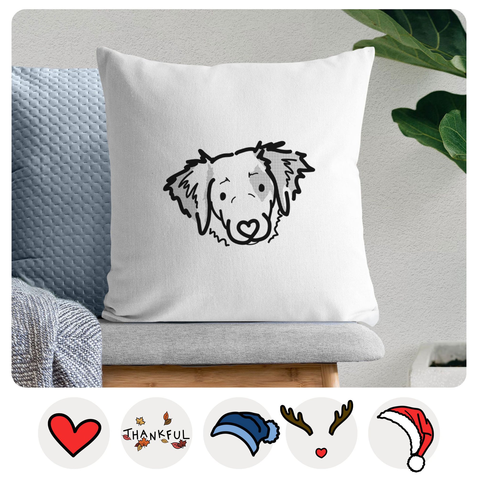 Love Always Brittany Spaniel - Kiva -  Throw Pillow Cover