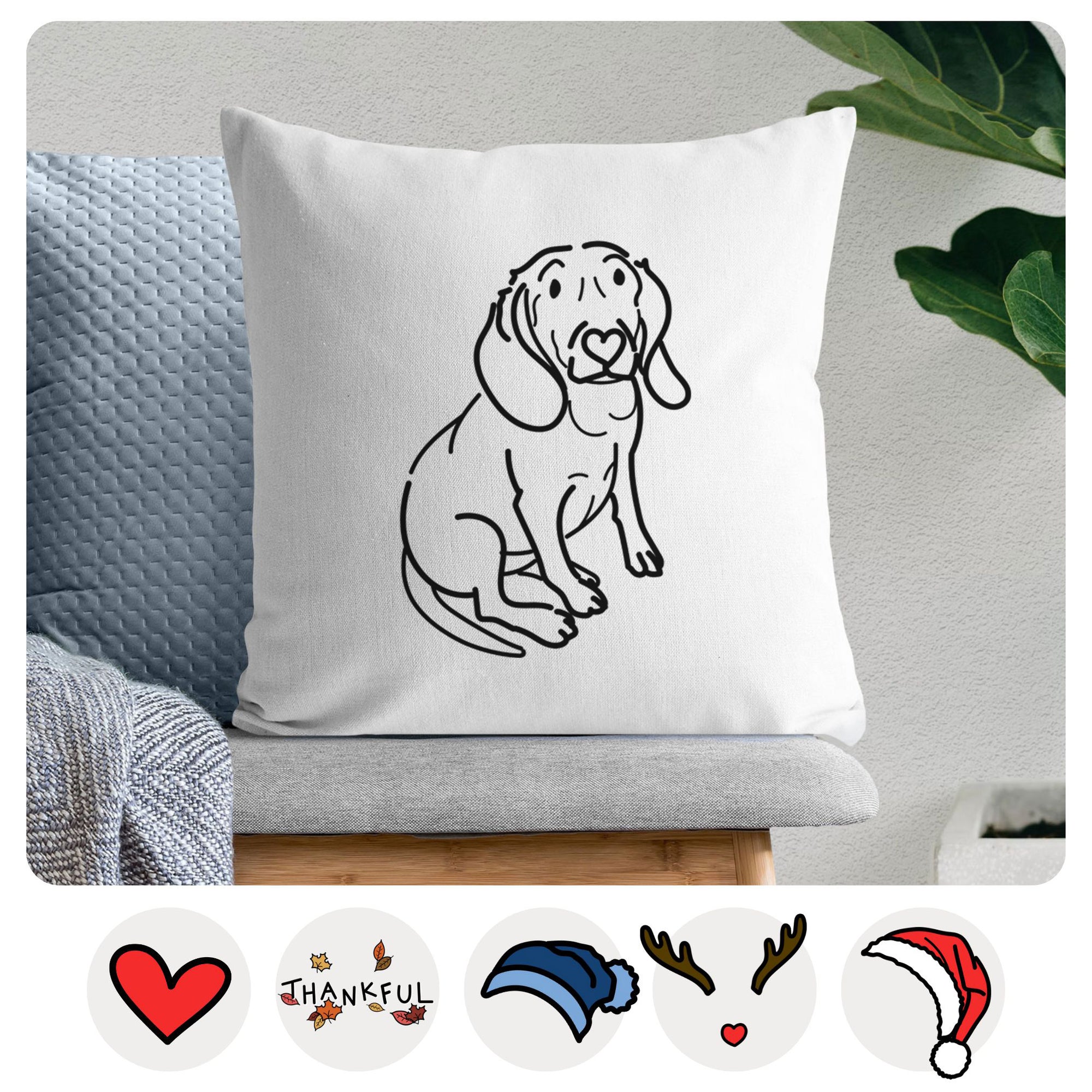 Love Always Beagle - Lilly -  Throw Pillow Cover