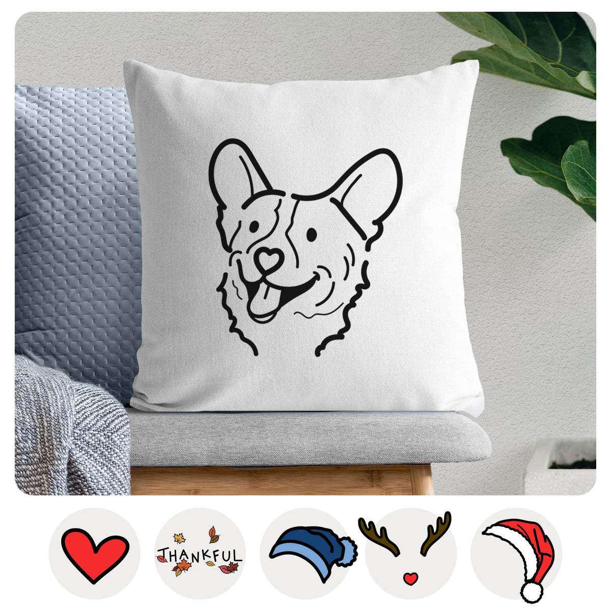 Love Always Corgi - Lily -  Throw Pillow Cover