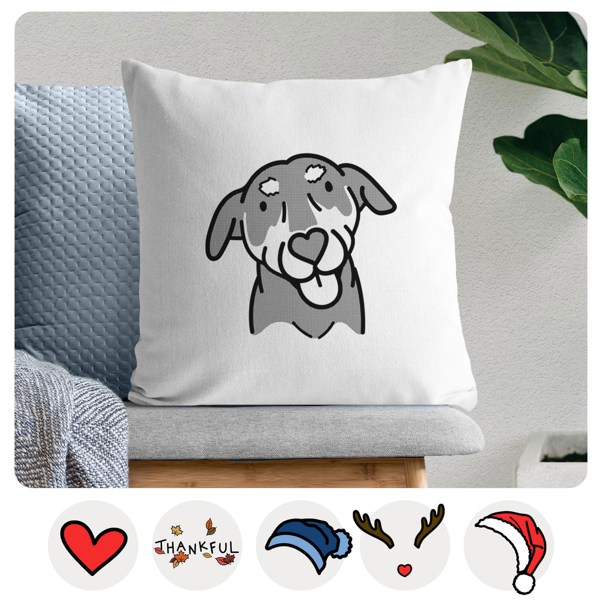 Love Always Mixed Breed - Lousia -  Throw Pillow Cover