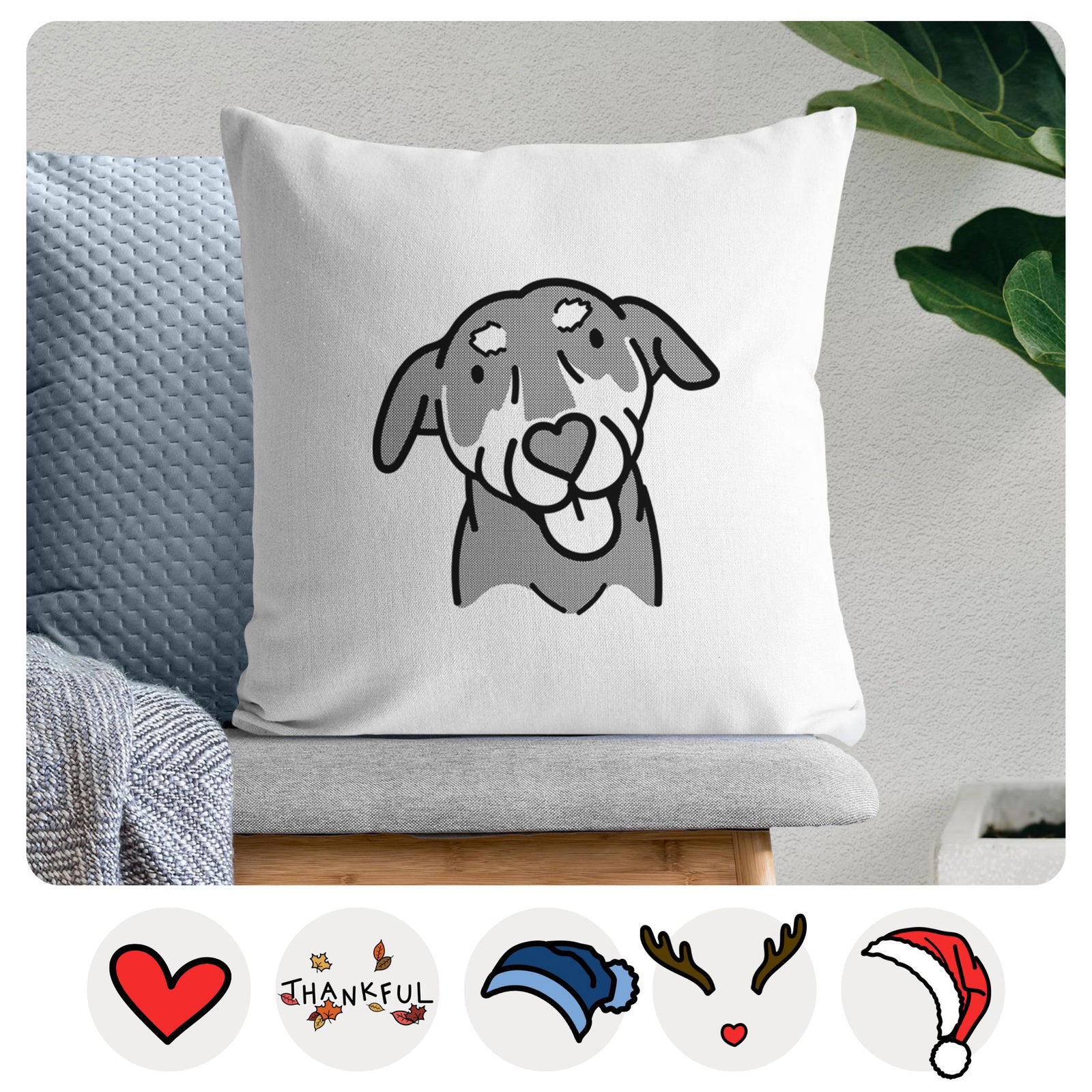Love Always Mixed Breed - Lousia -  Throw Pillow Cover