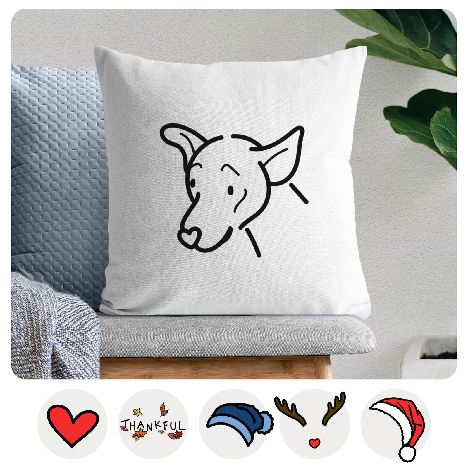 Love Always Mixed Breed - Lucky -  Throw Pillow Cover
