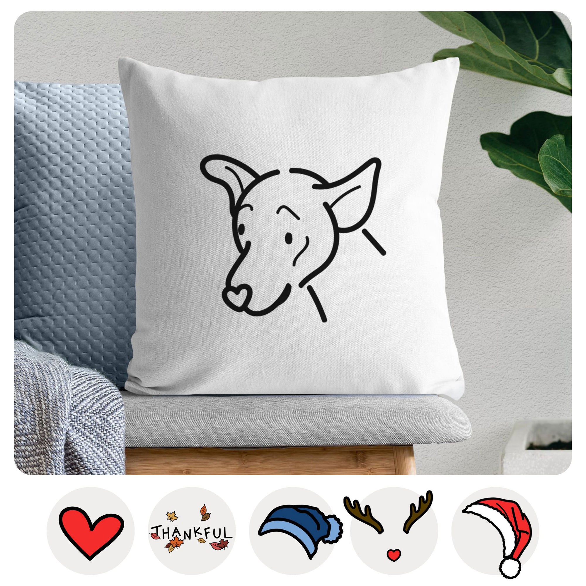 Love Always Mixed Breed - Lucky -  Throw Pillow Cover