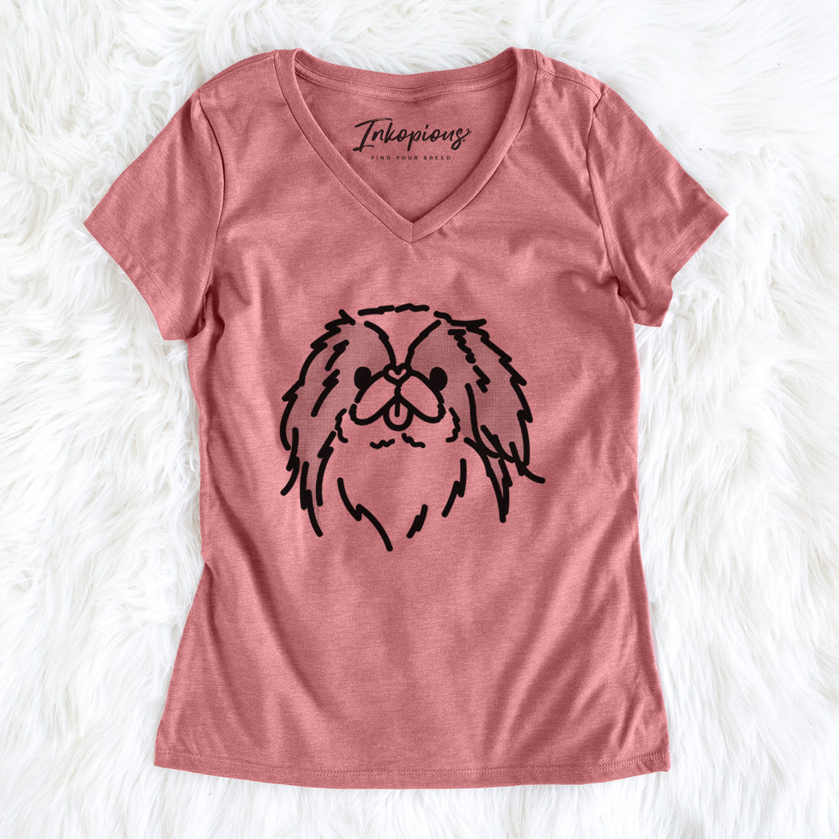 Love Always Japanese Chin - Macha - Women's Perfect V-neck Shirt