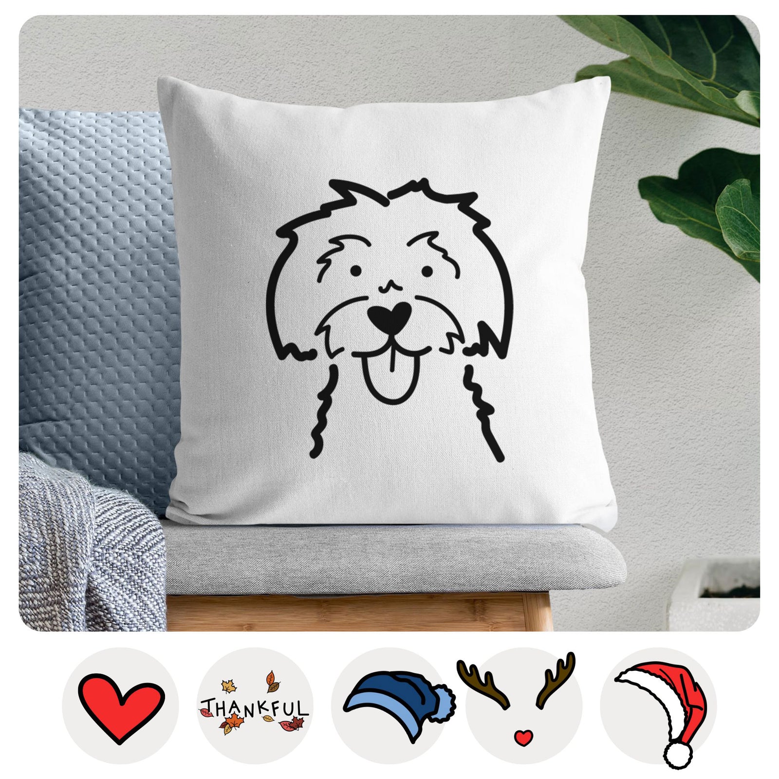 Love Always Maltese - Throw Pillow Cover