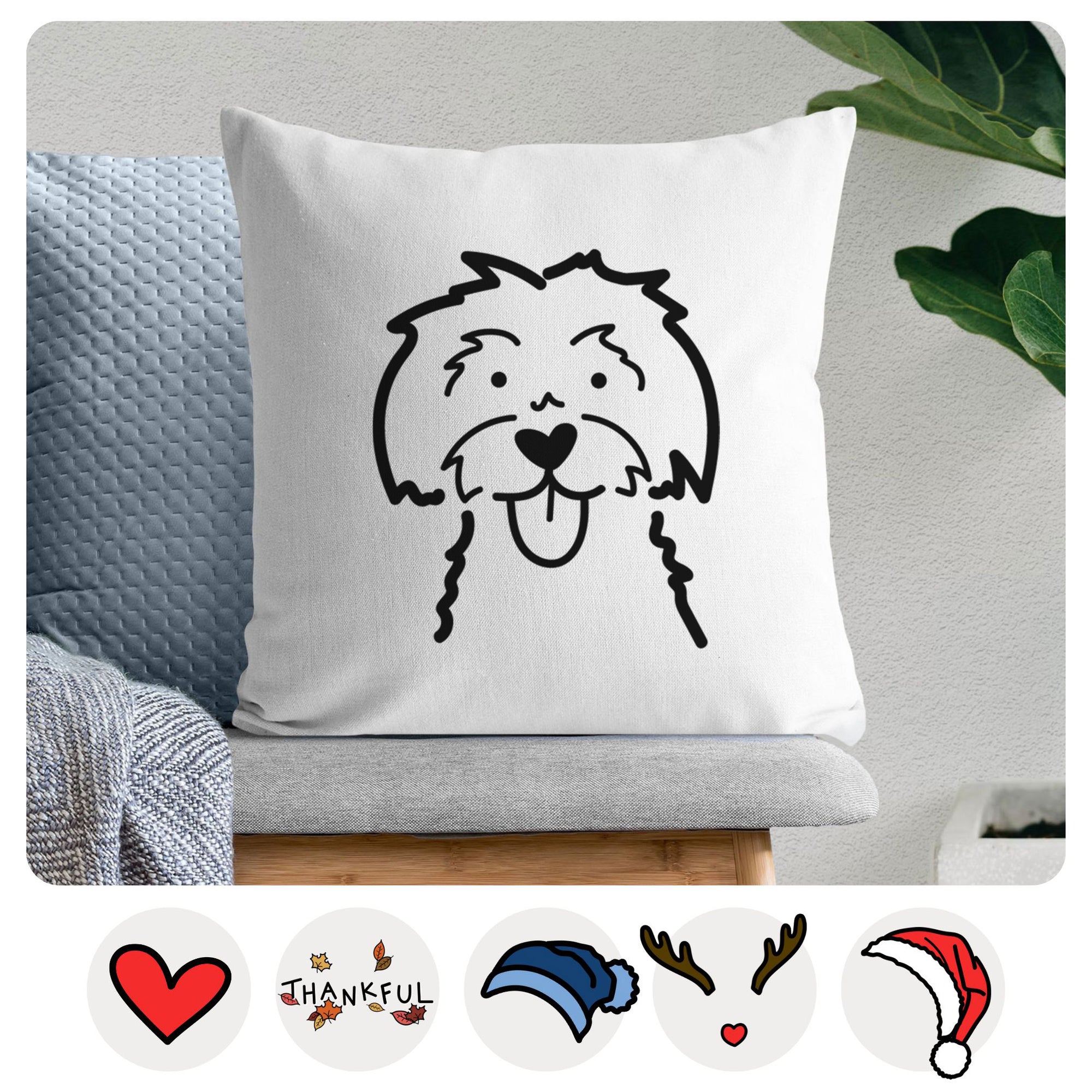 Love Always Maltese - Throw Pillow Cover