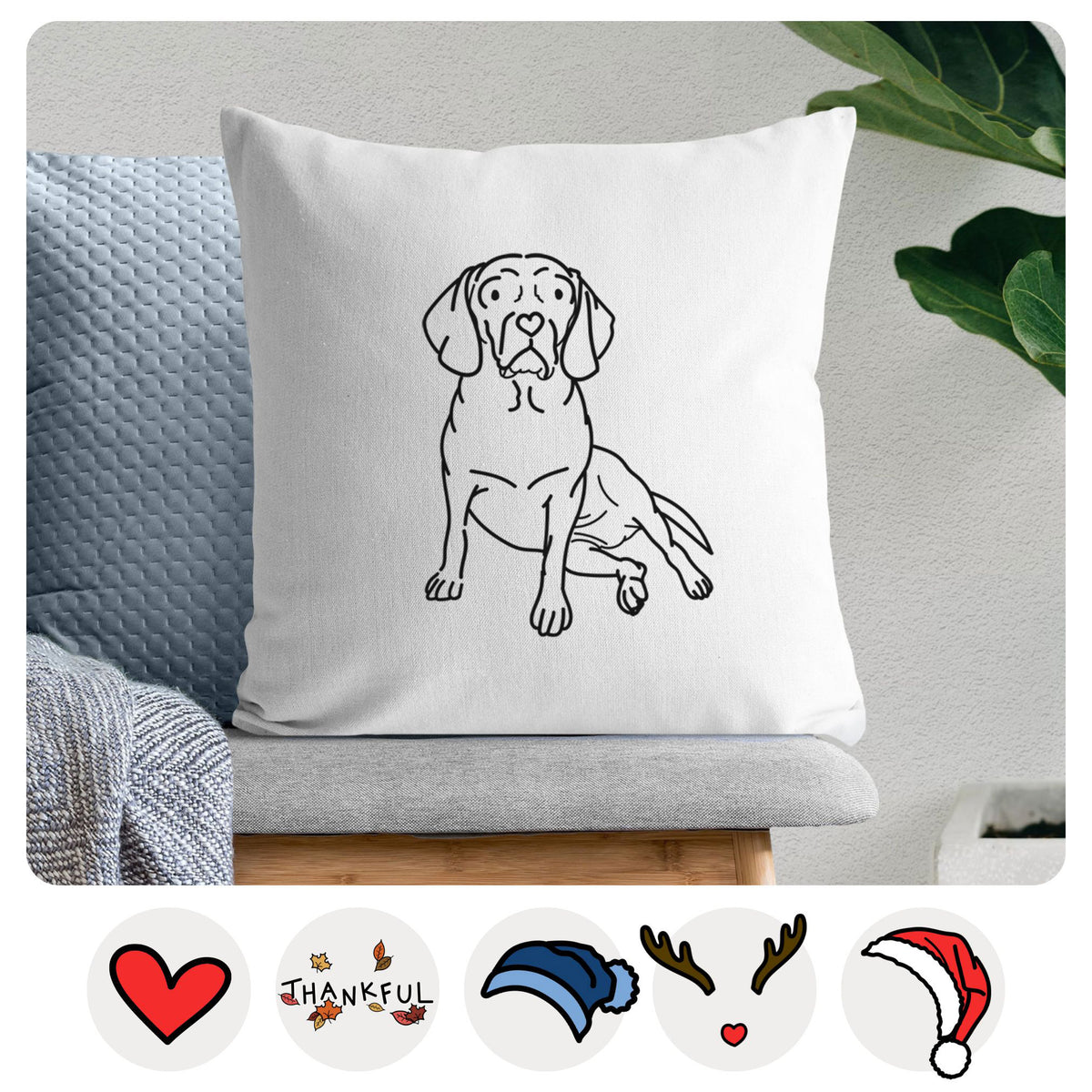 Love Always Puggle - Mayble -  Throw Pillow Cover