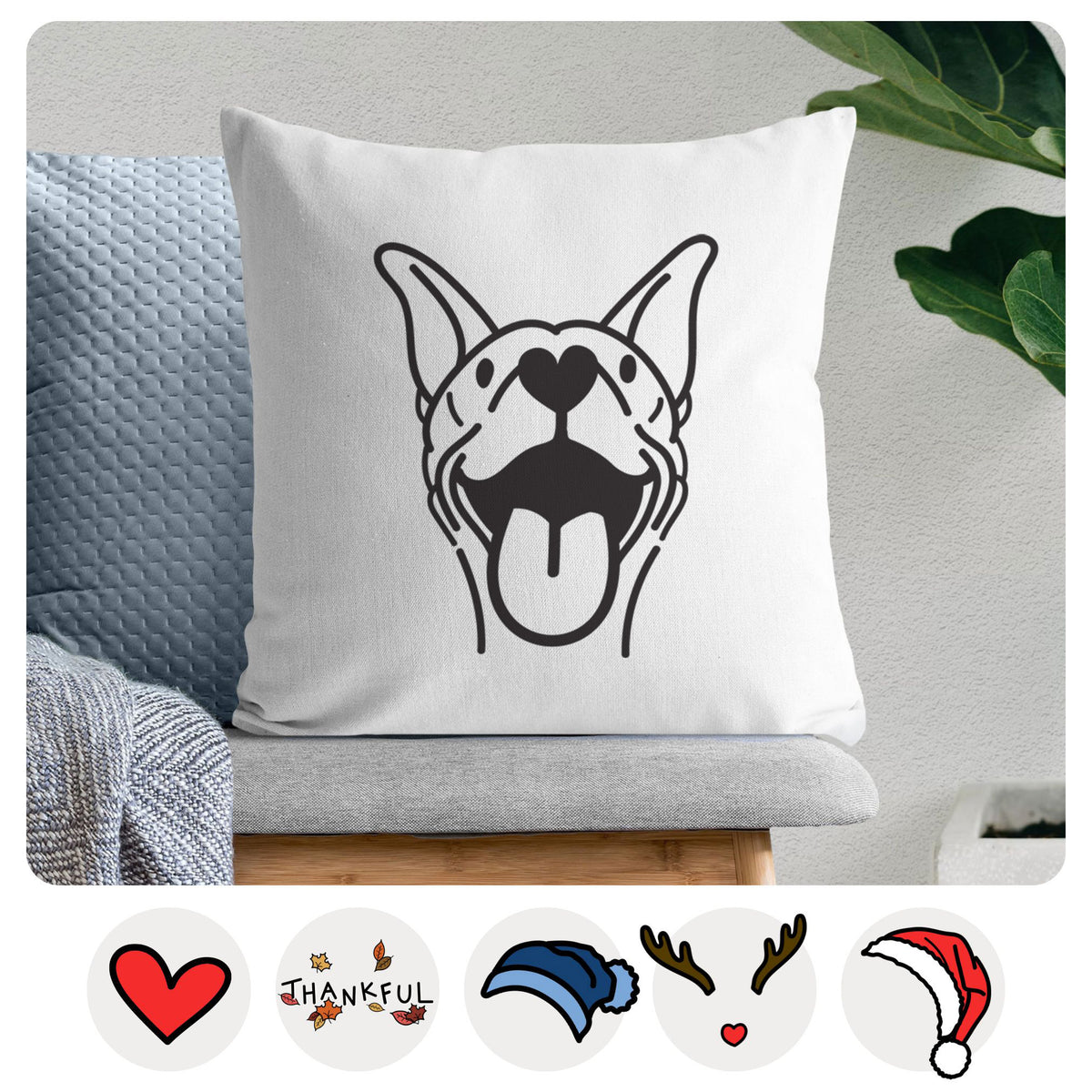 Love Always Basenji - Merlin -  Throw Pillow Cover
