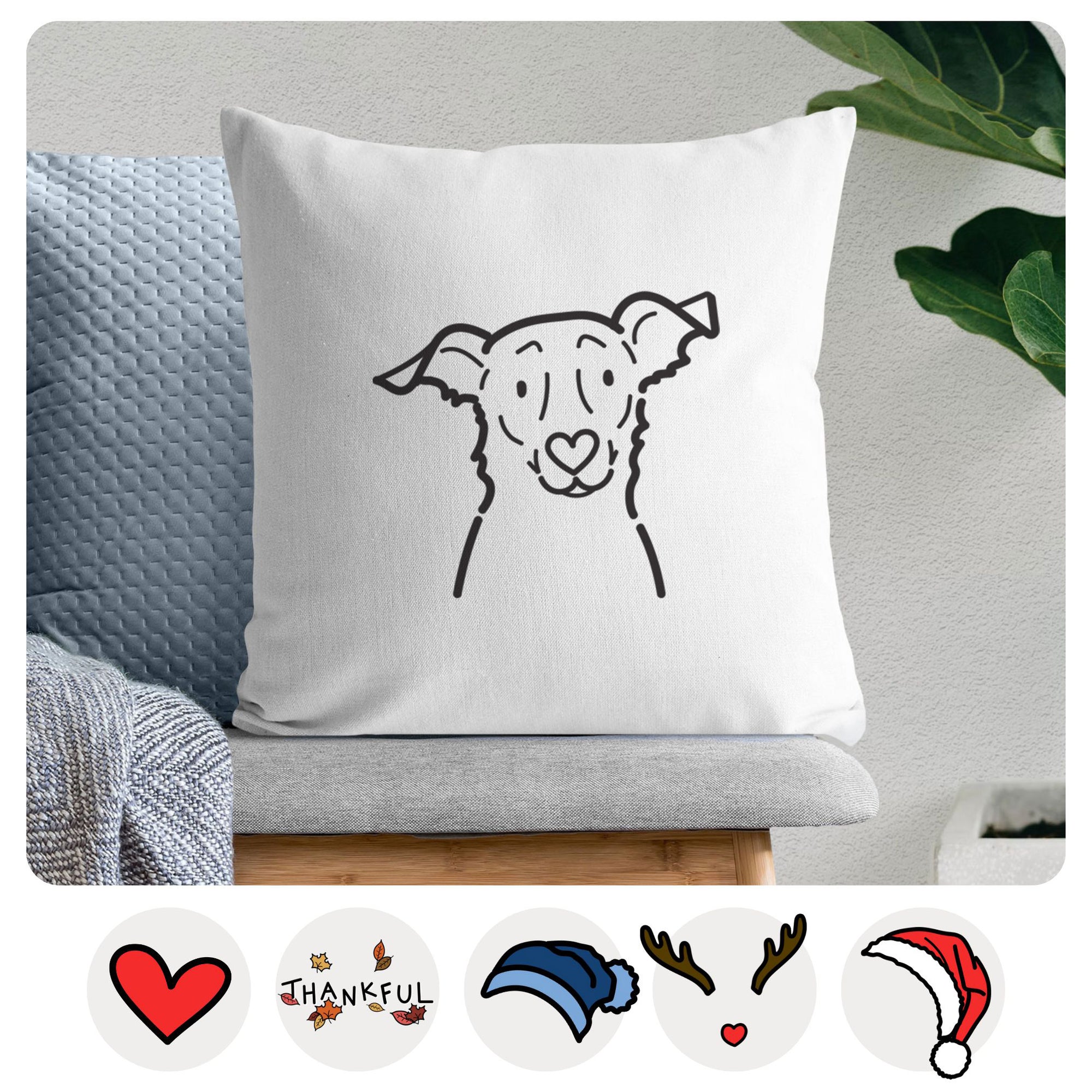Love Always Border Collie Mix - Millie -  Throw Pillow Cover